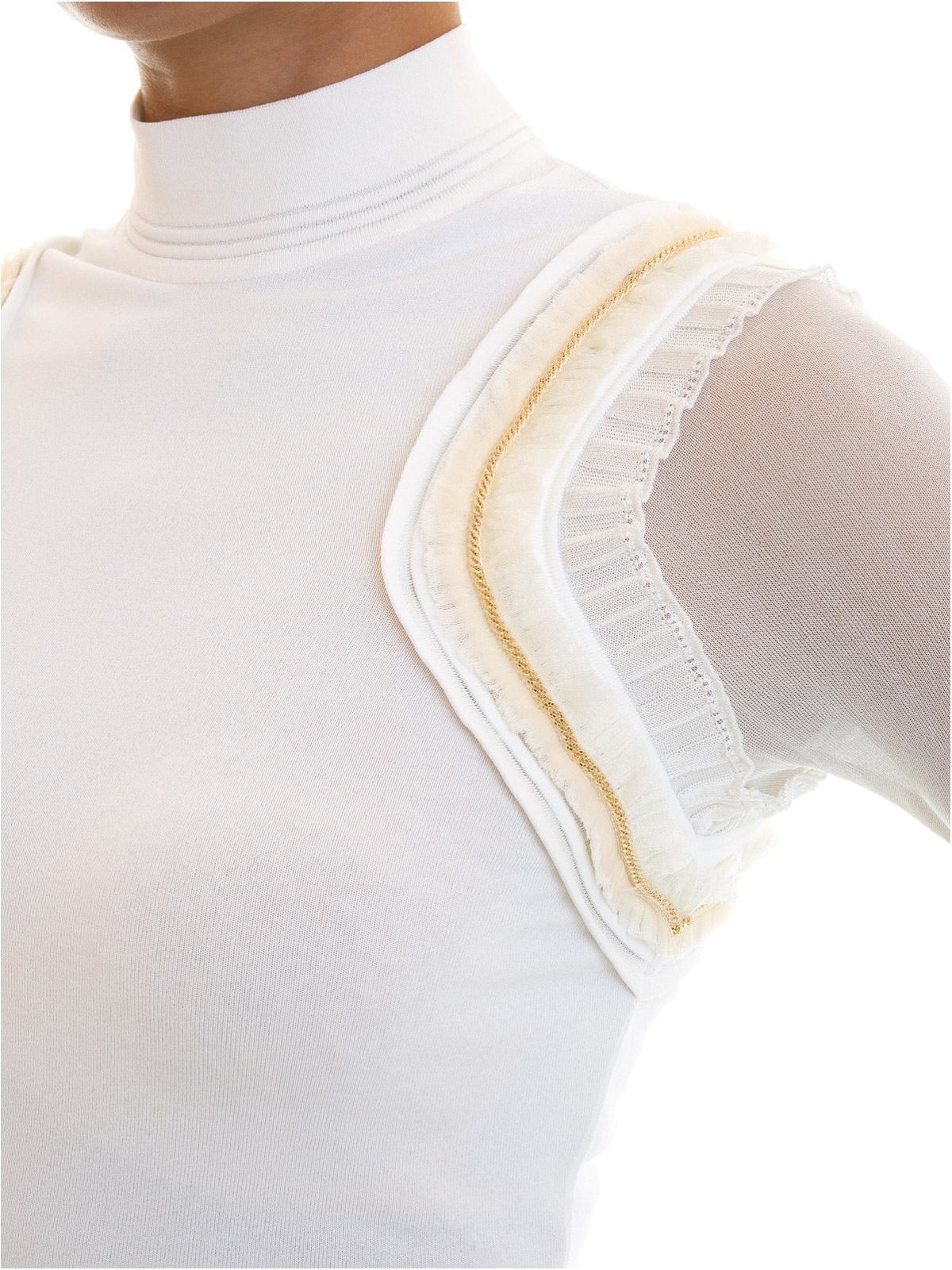 Turtlenecks & Polo necks Roberto Cavalli Goldtone chain knitted