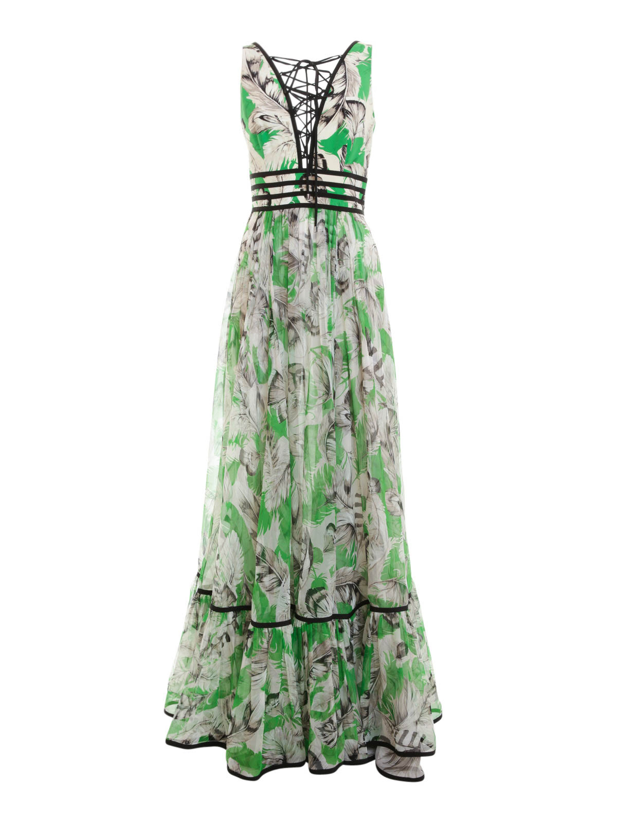 Evening dresses Roberto Cavalli - Plumage print formal dress ...