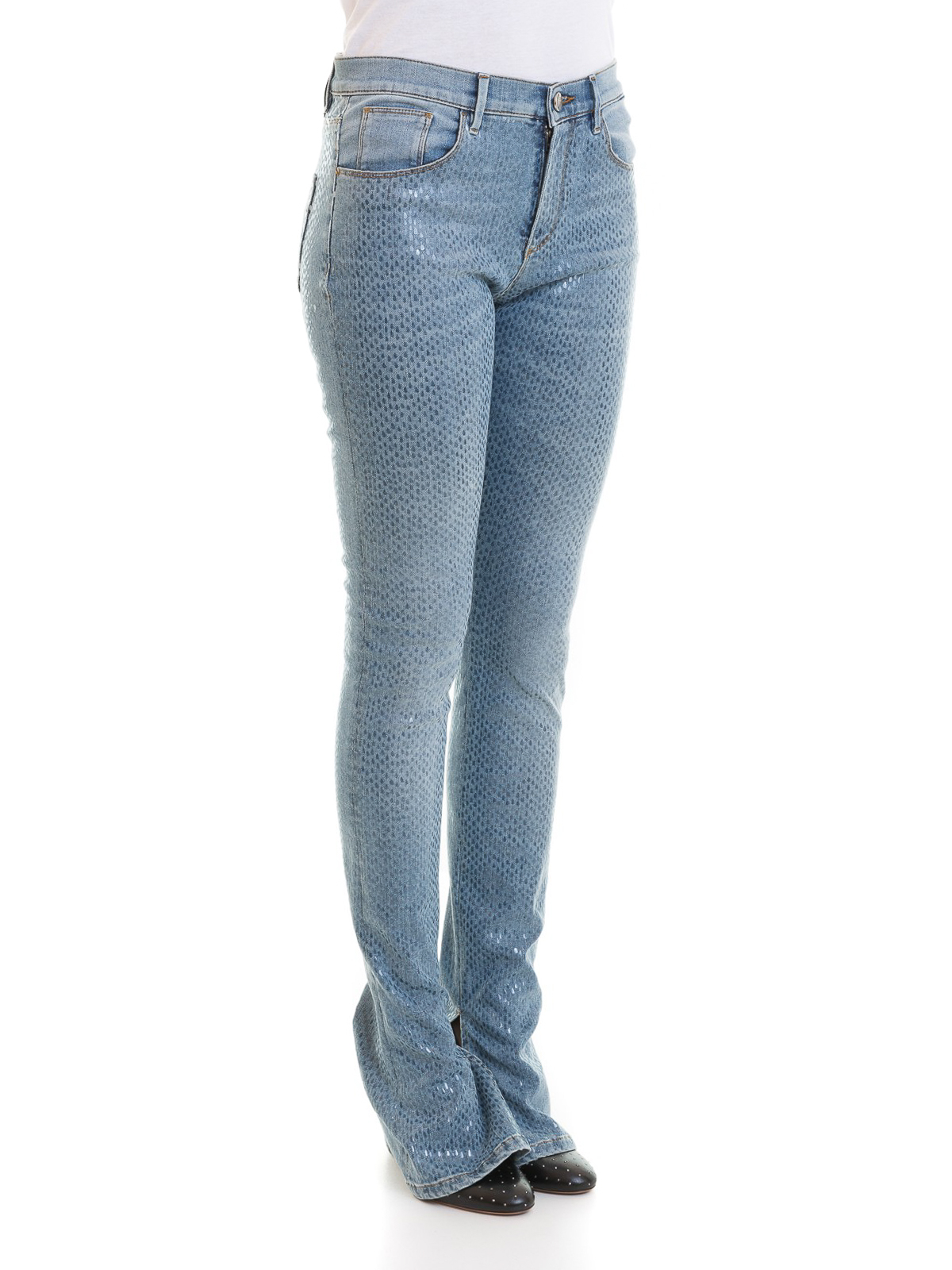 Sparen Sie 43% Damen Bekleidung Jeans Schlagjeans Roberto Cavalli Denim Ausgestellte Jeans in Blau 