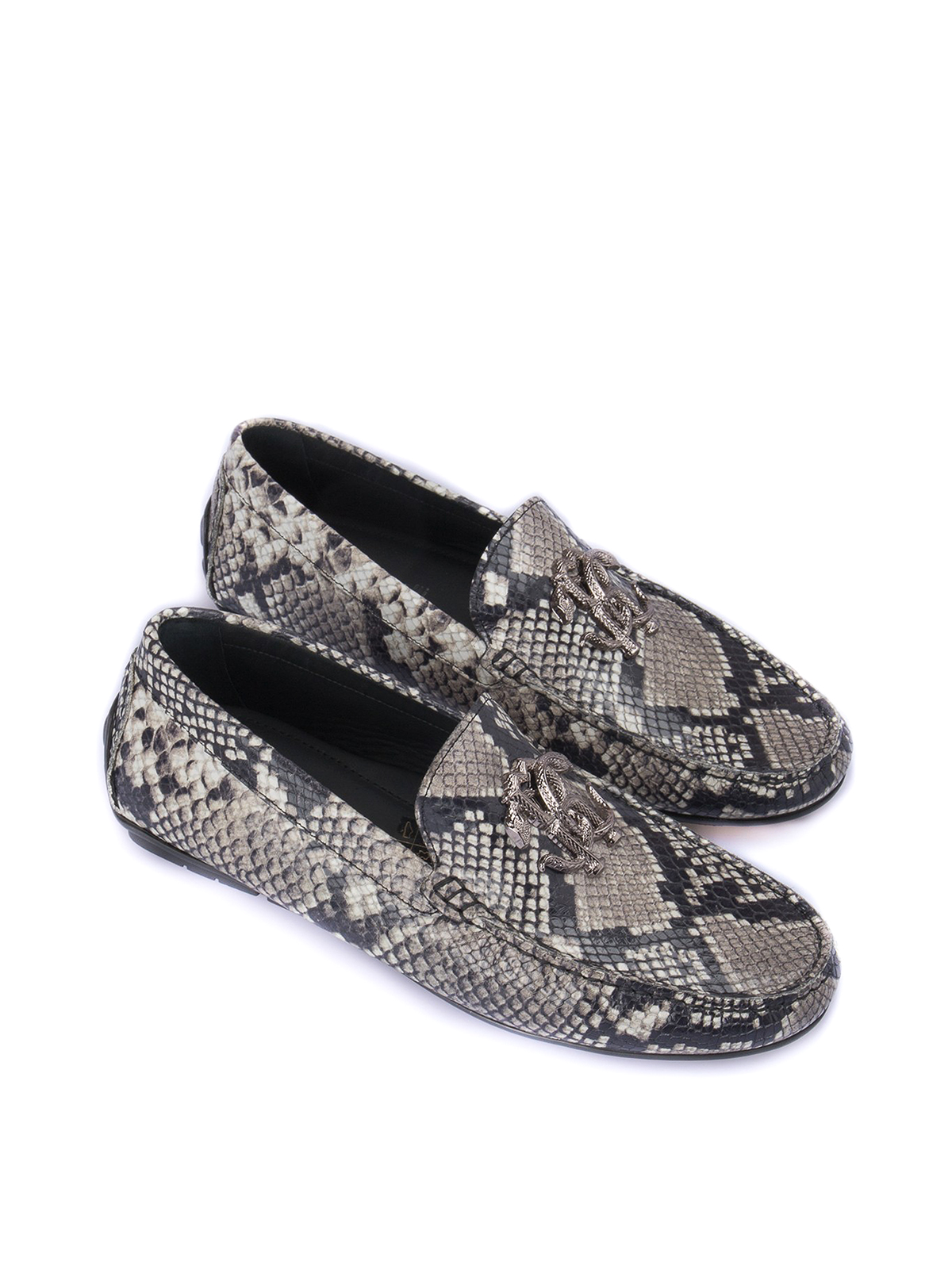 Loafers & Slippers Roberto Cavalli - Python print leather loafers - 1034B