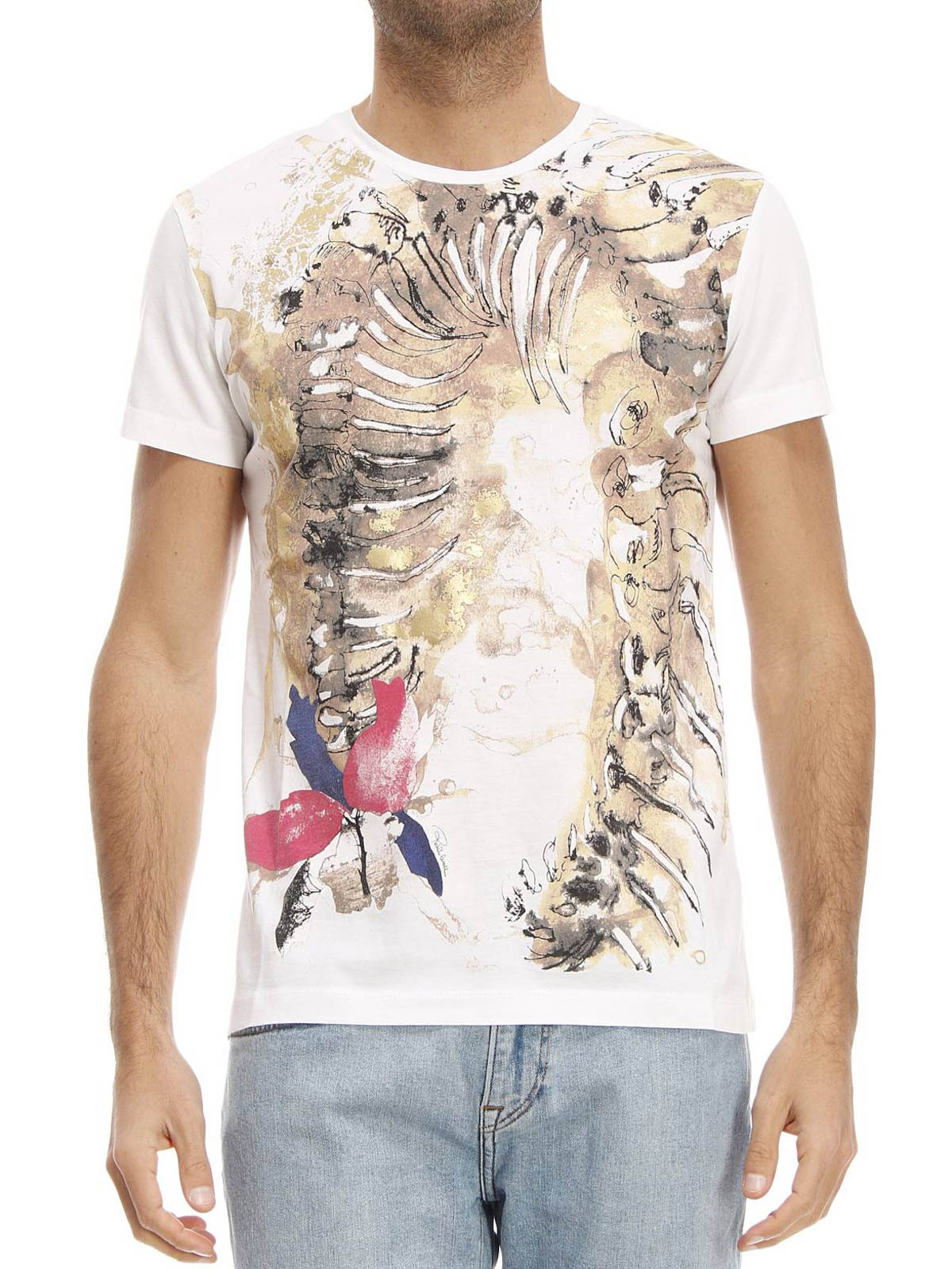 T-shirts Roberto Cavalli - Printed cotton T-shirt - CM744Y2428100