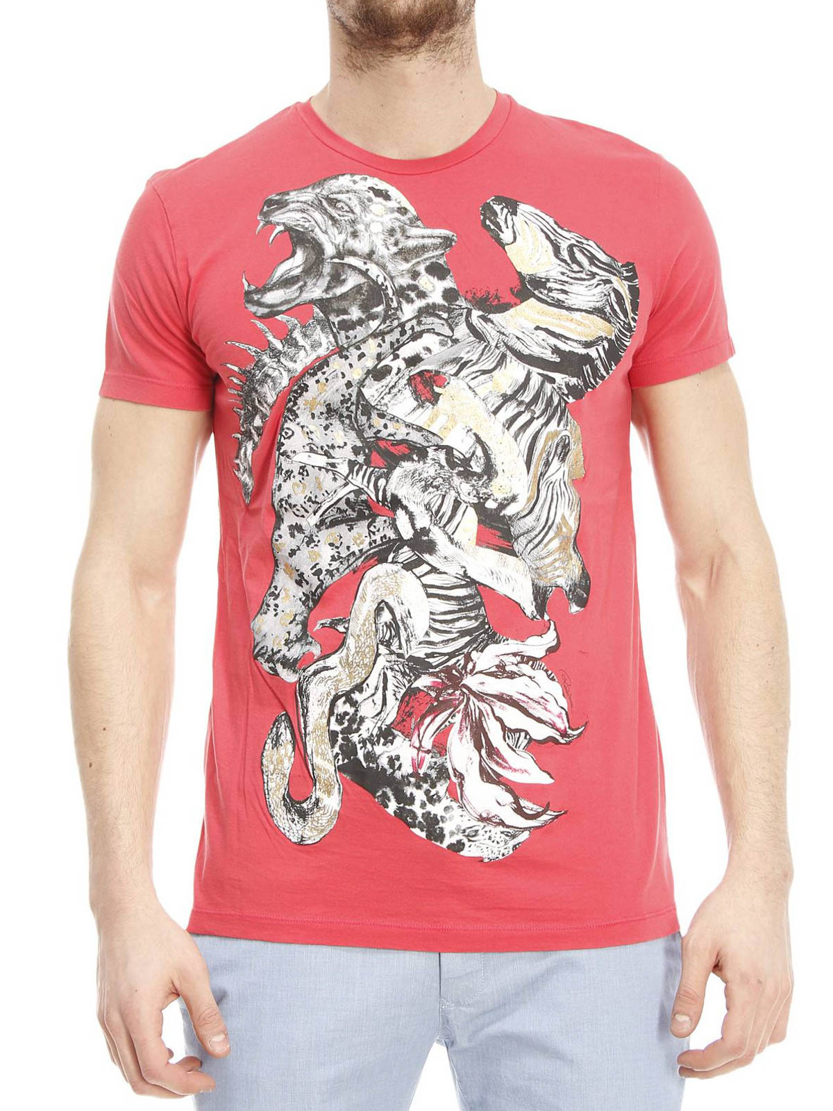 T-shirts Roberto Cavalli - Printed cotton T-shirt - CM757Y2428635