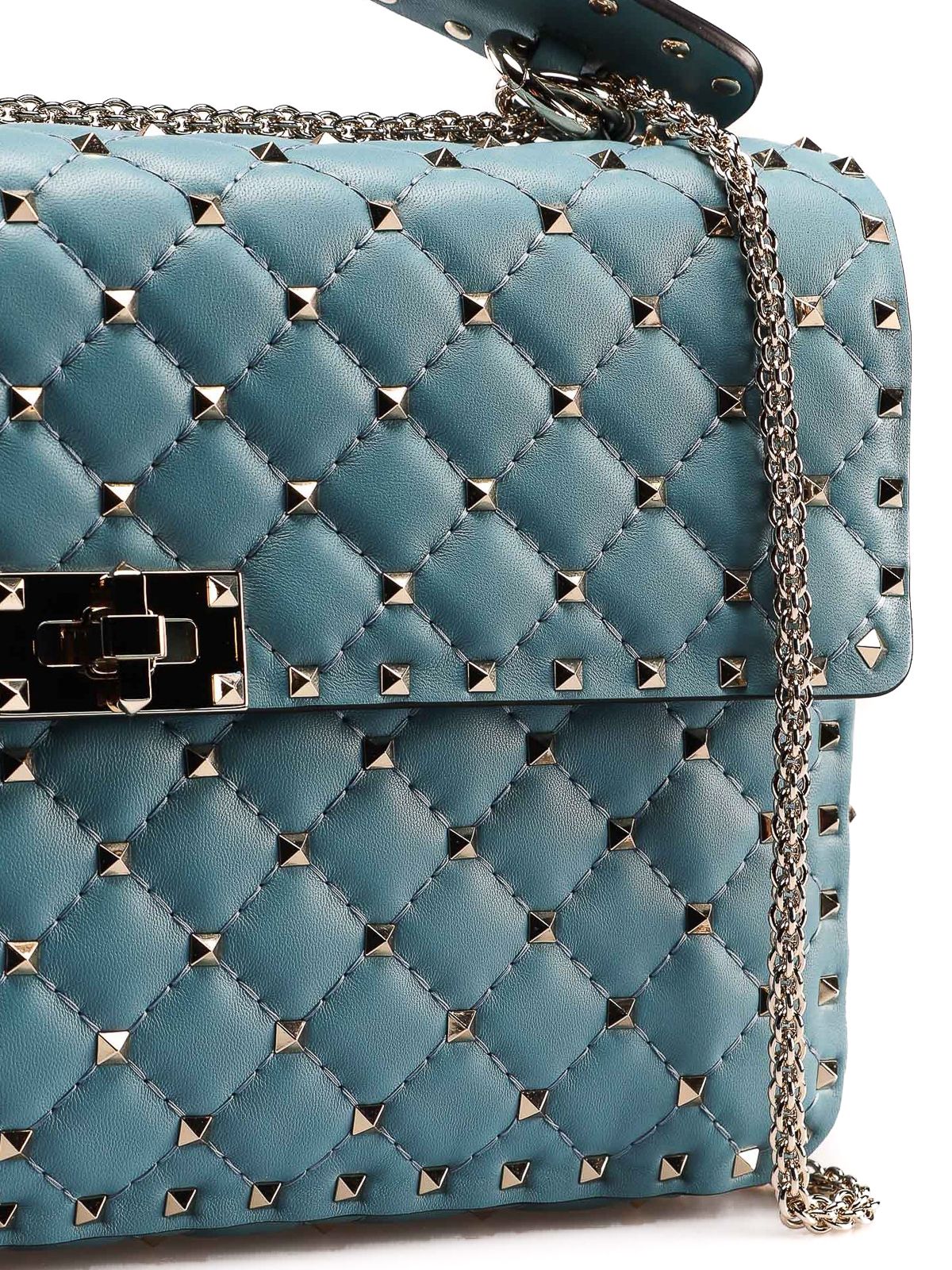 Shoulder bags Valentino Garavani - Rockstud L light blue bag - RW0B0121NAPPI4