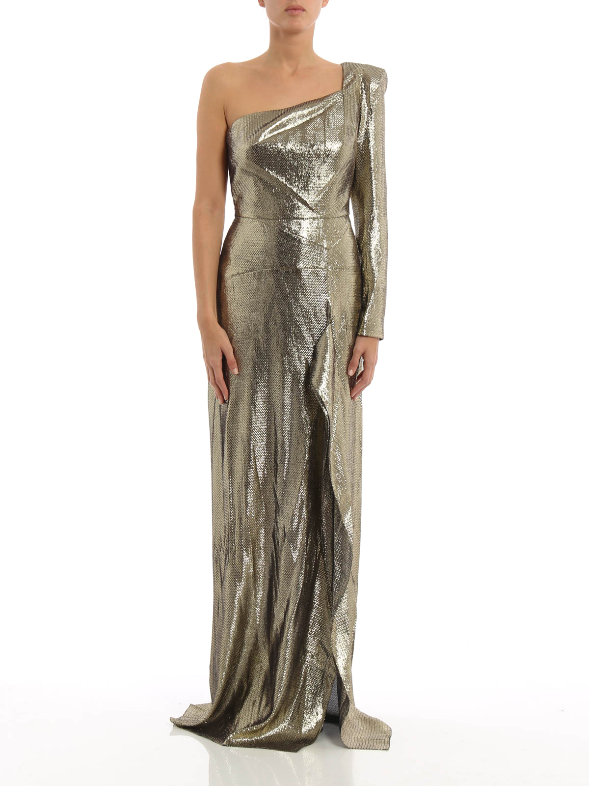 Evening dresses Roland Mouret - Galaham Gown lurex silk dress ...