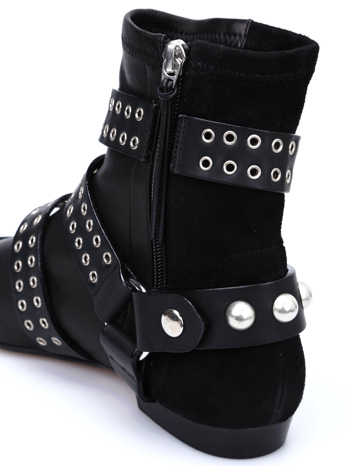 Ankle Isabel - Rolling buckled ankle boots - BO010716H007S01BK