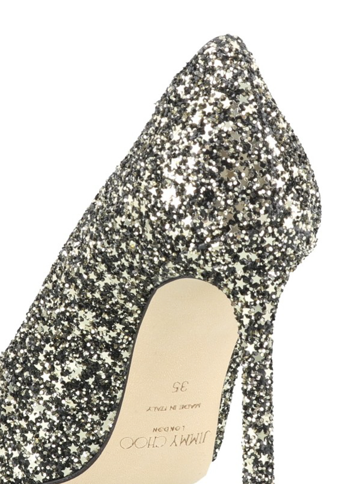jimmy choo romy 100 glitter heels