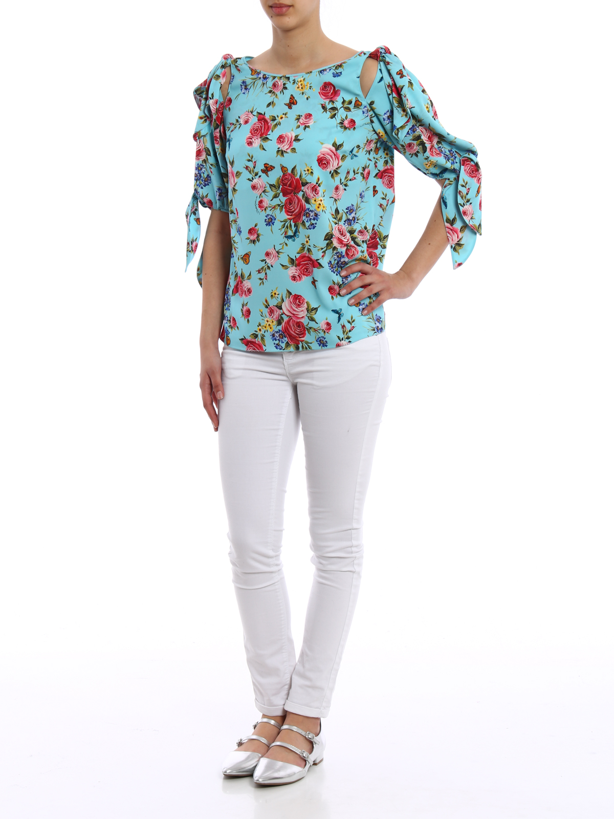 Rose print blouse