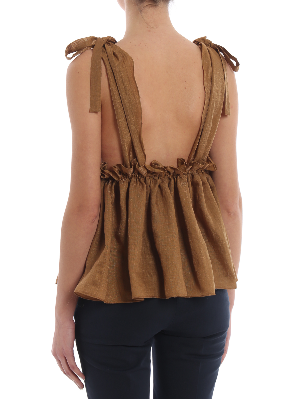 ruffle waist top