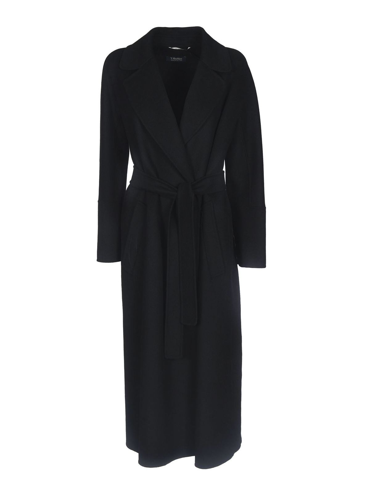 S Max Mara - Elisa coat in black - long coats - 90110311000013 | iKRIX.com