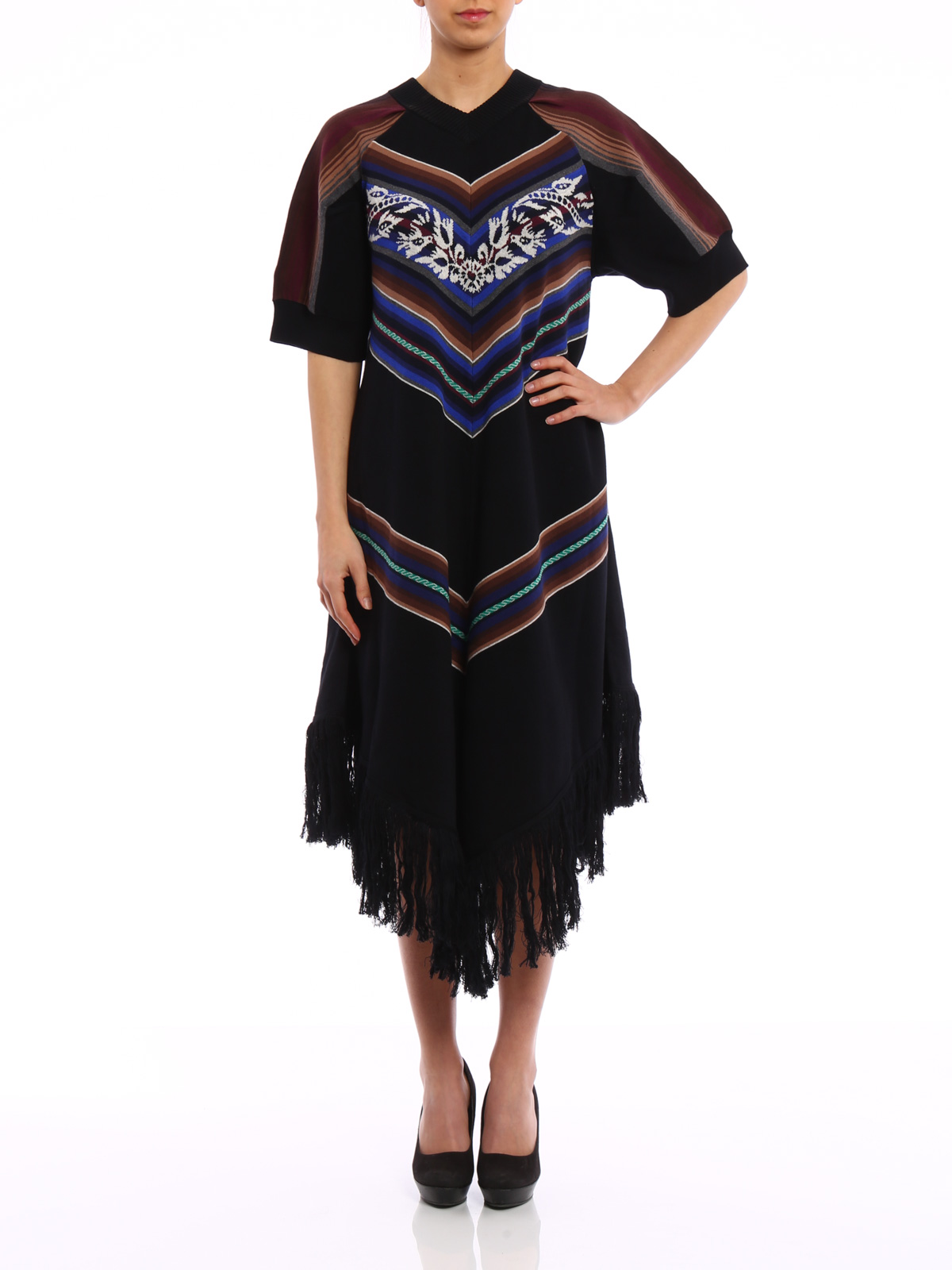 Knee length dresses Sacai Luck - Poncho-inspired dress - 1602441904