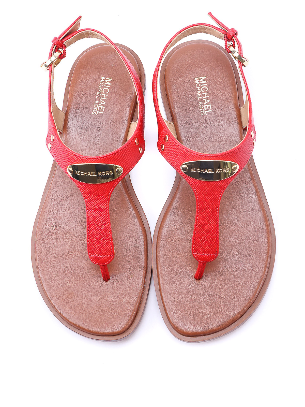 Sandals Michael Kors - Saffiano leather thong sandals - 40U2MKFA1L652