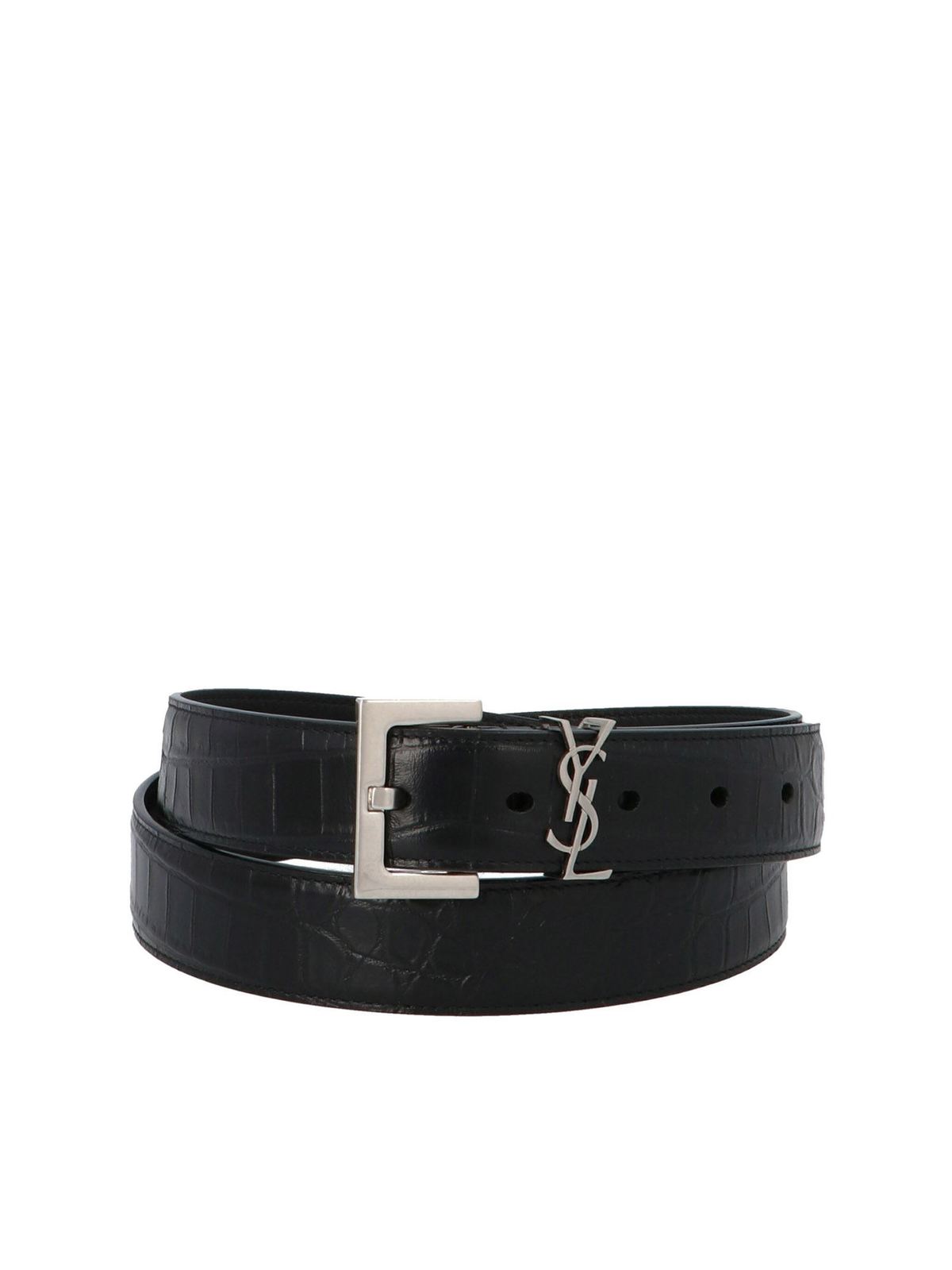 ysl belt white