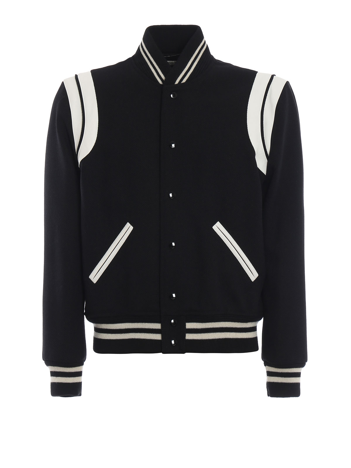 saint laurent wool varsity jacket