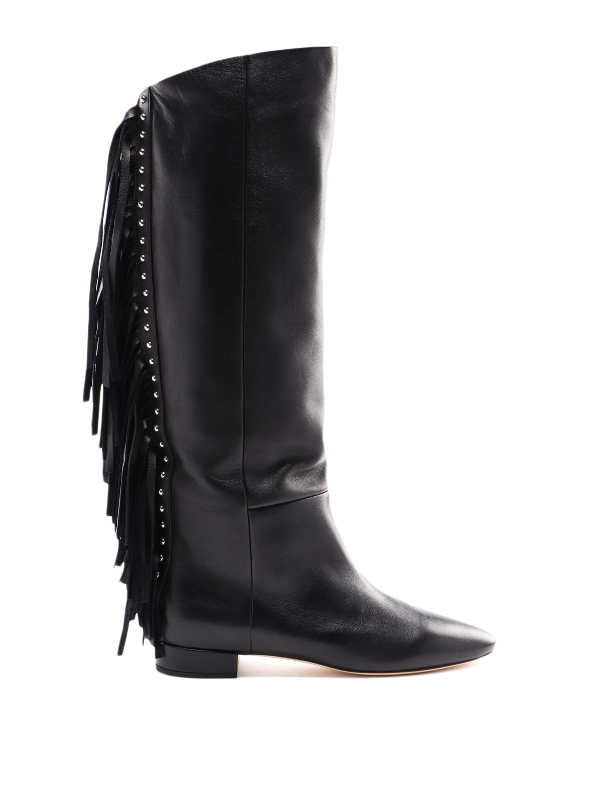 Saint Laurent Nina Fringed Black Boots