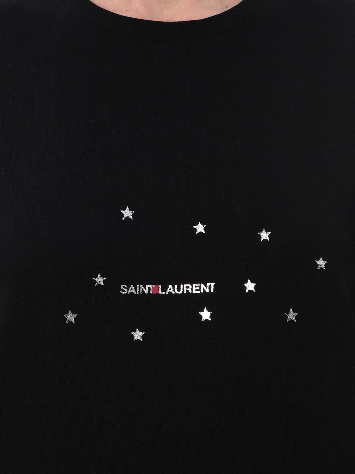 T-shirts Saint Laurent - Star print jersey T-shirt - 5777062YBJF21081