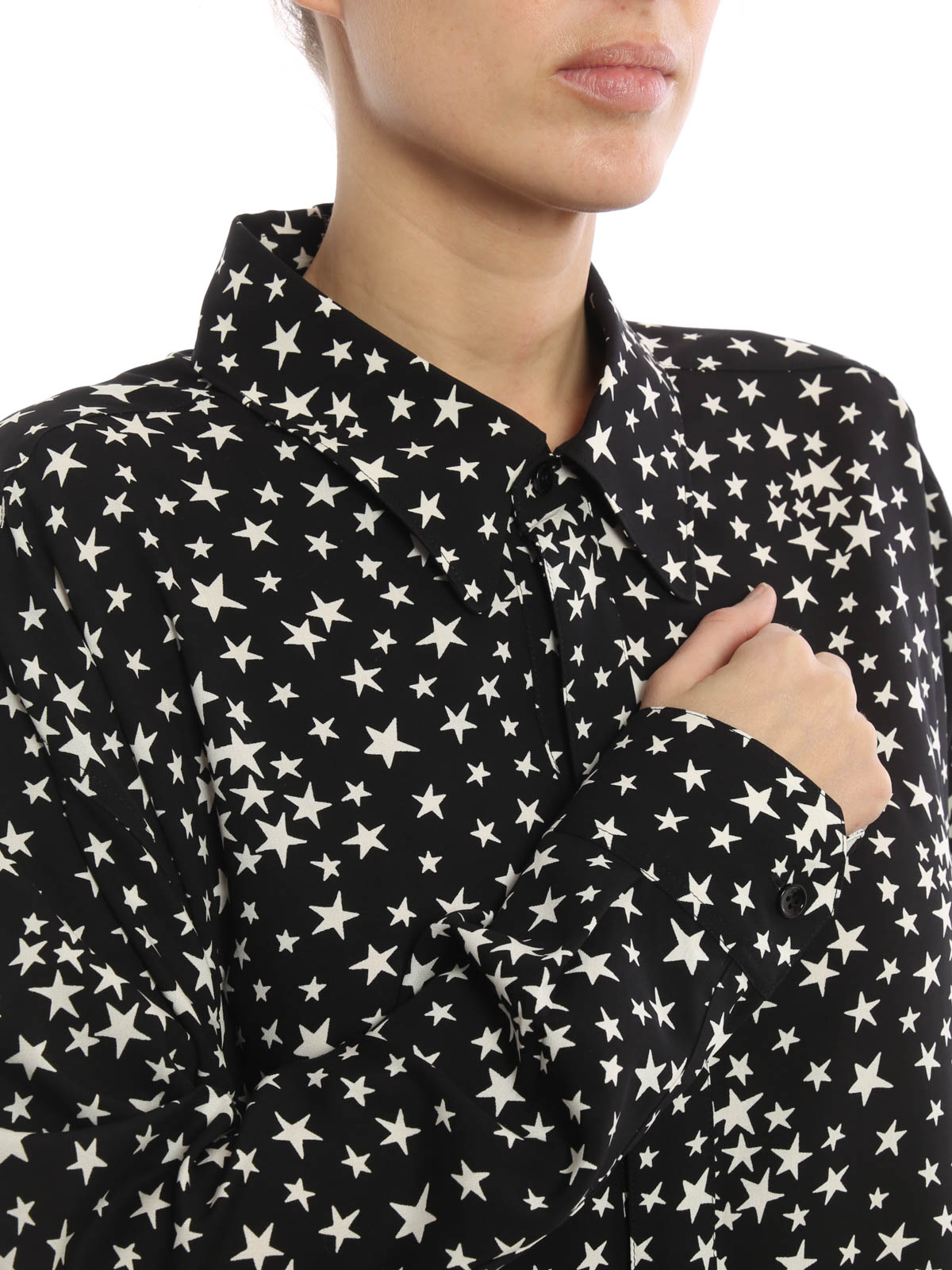 star print shirt dress