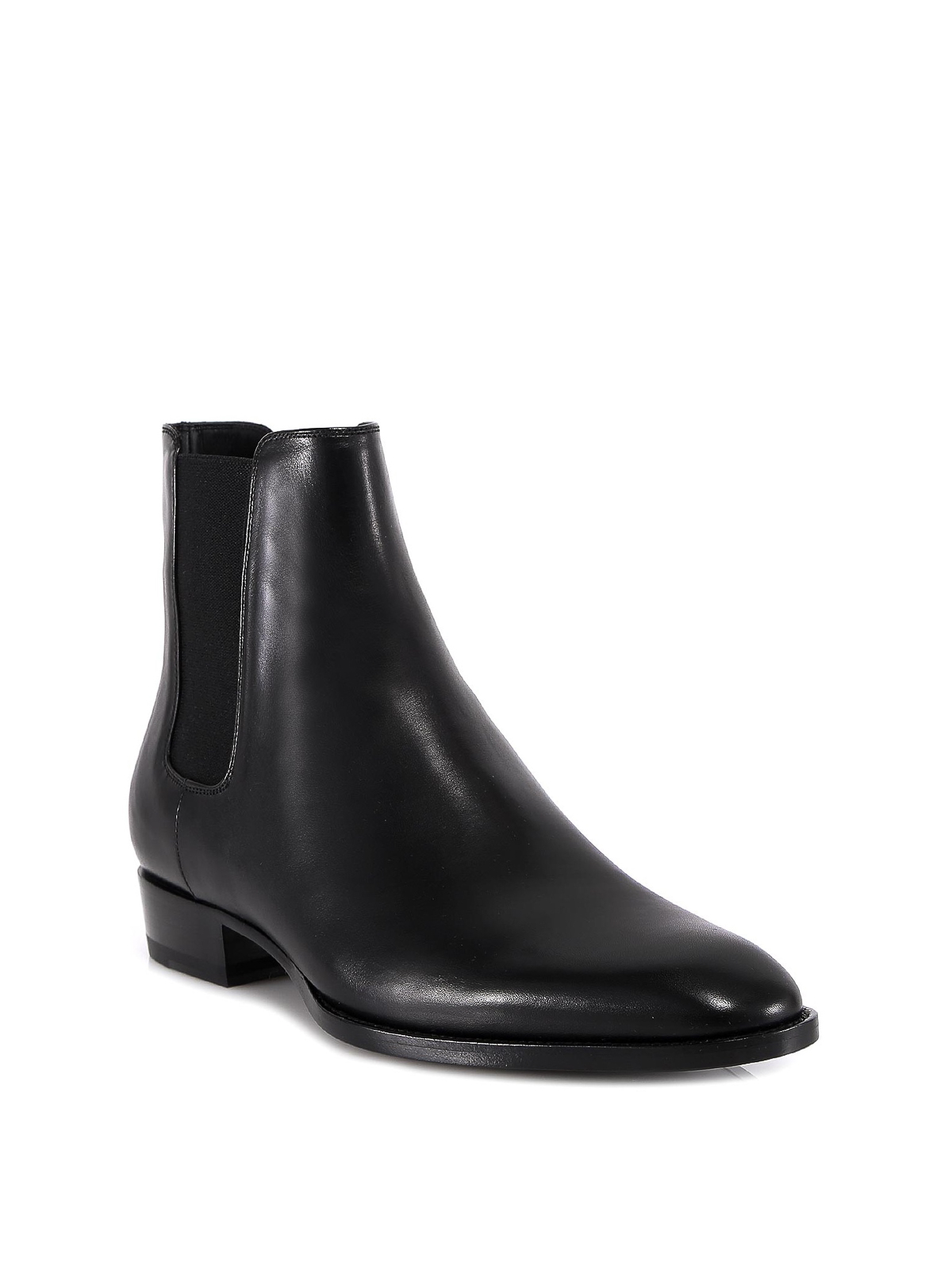 saint laurent leather chelsea boots