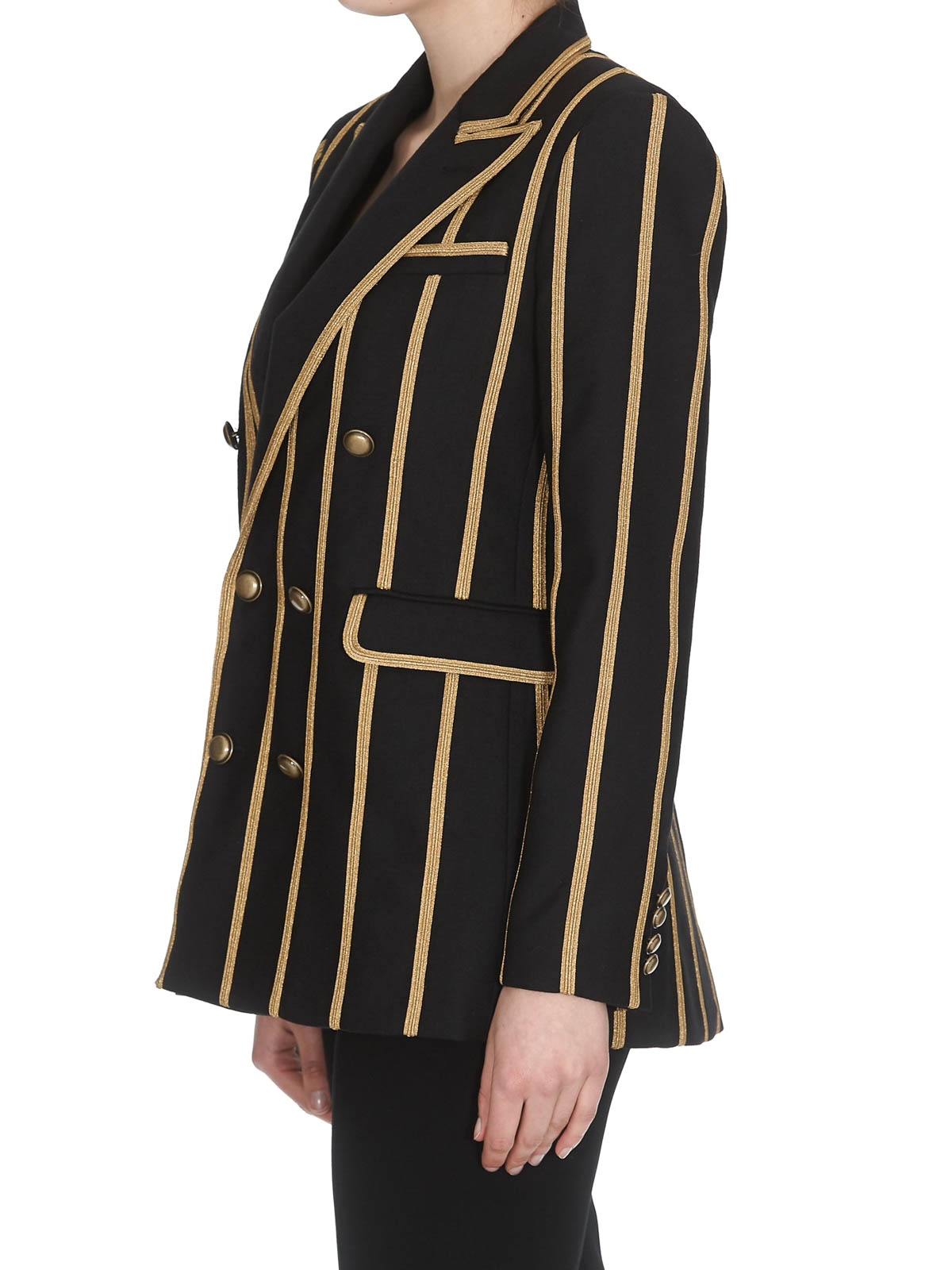 saint laurent striped blazer