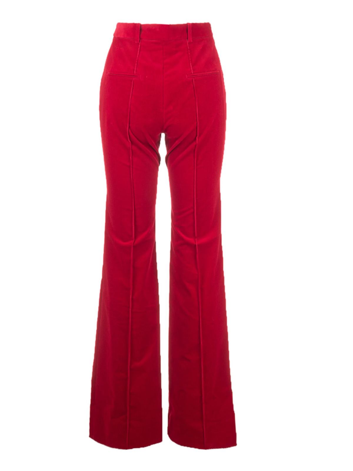 red flare corduroy pants