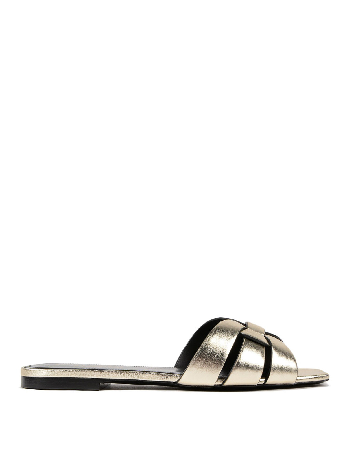 saint laurent nu pieds brown