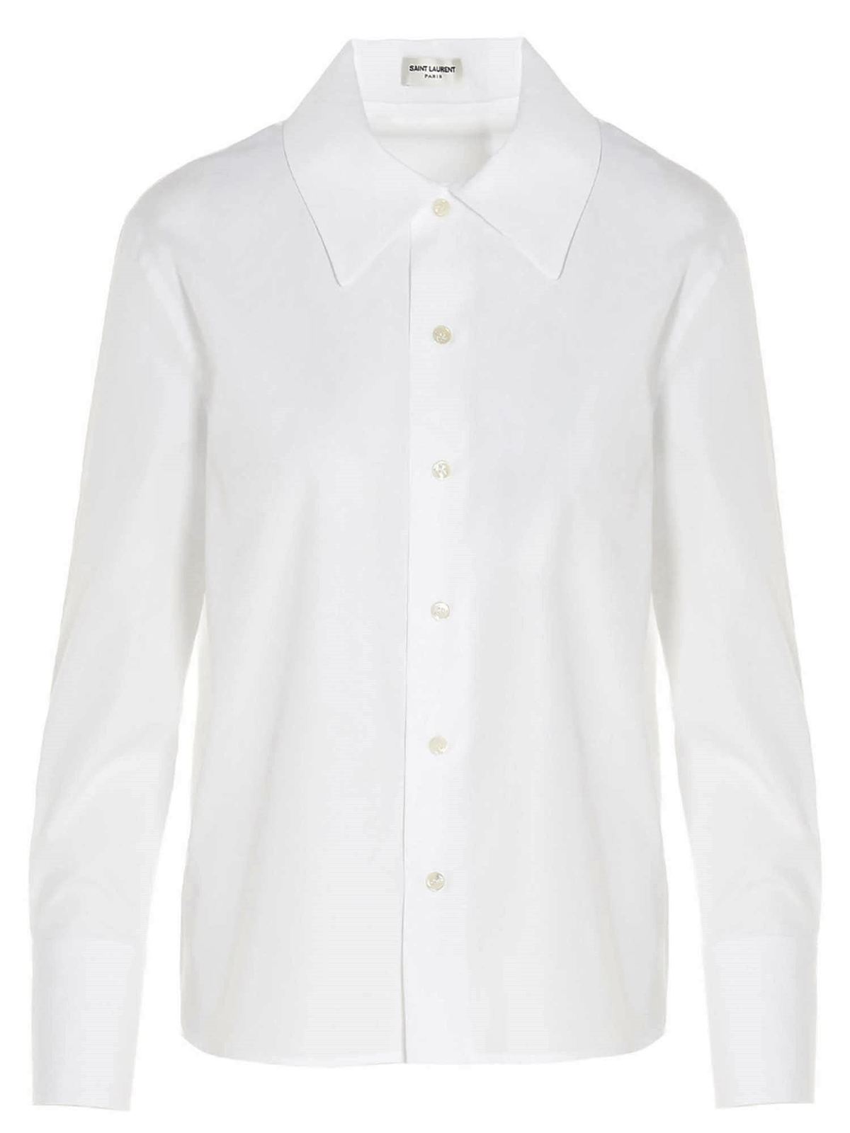Saint Laurent - Classic shirt in white - shirts - 626928Y227W9000