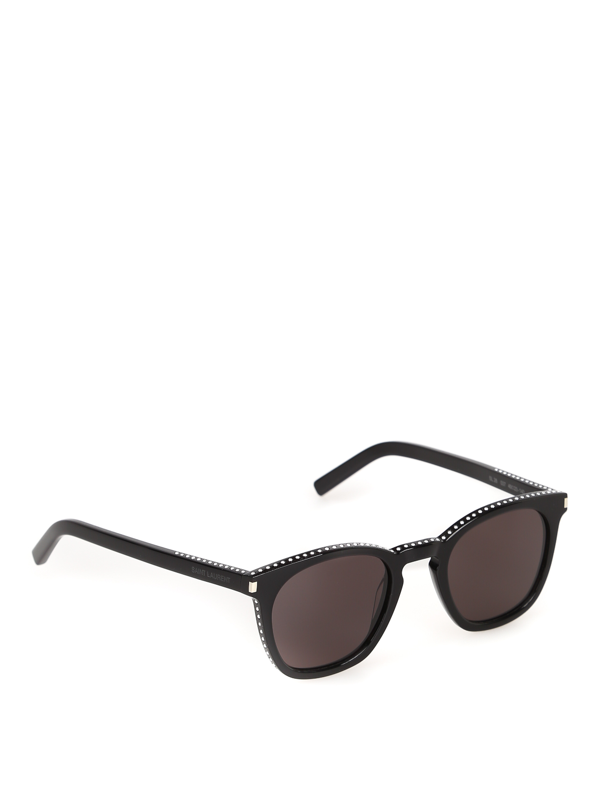 Saint Laurent Sl28 Studded Sunglasses In Black