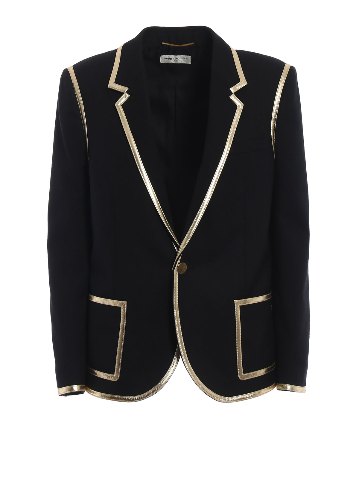 saint laurent gold blazer