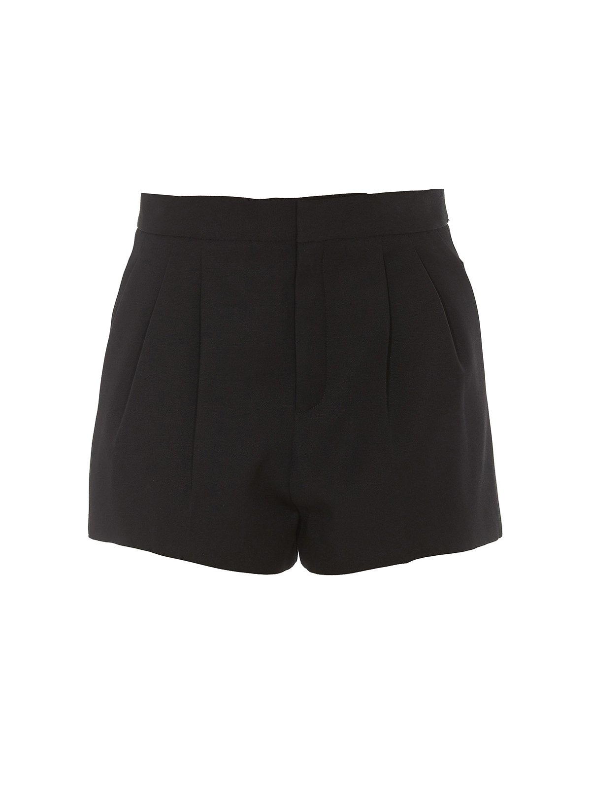 SAINT LAURENT PURE WOOL SHORTS WITH DARTS