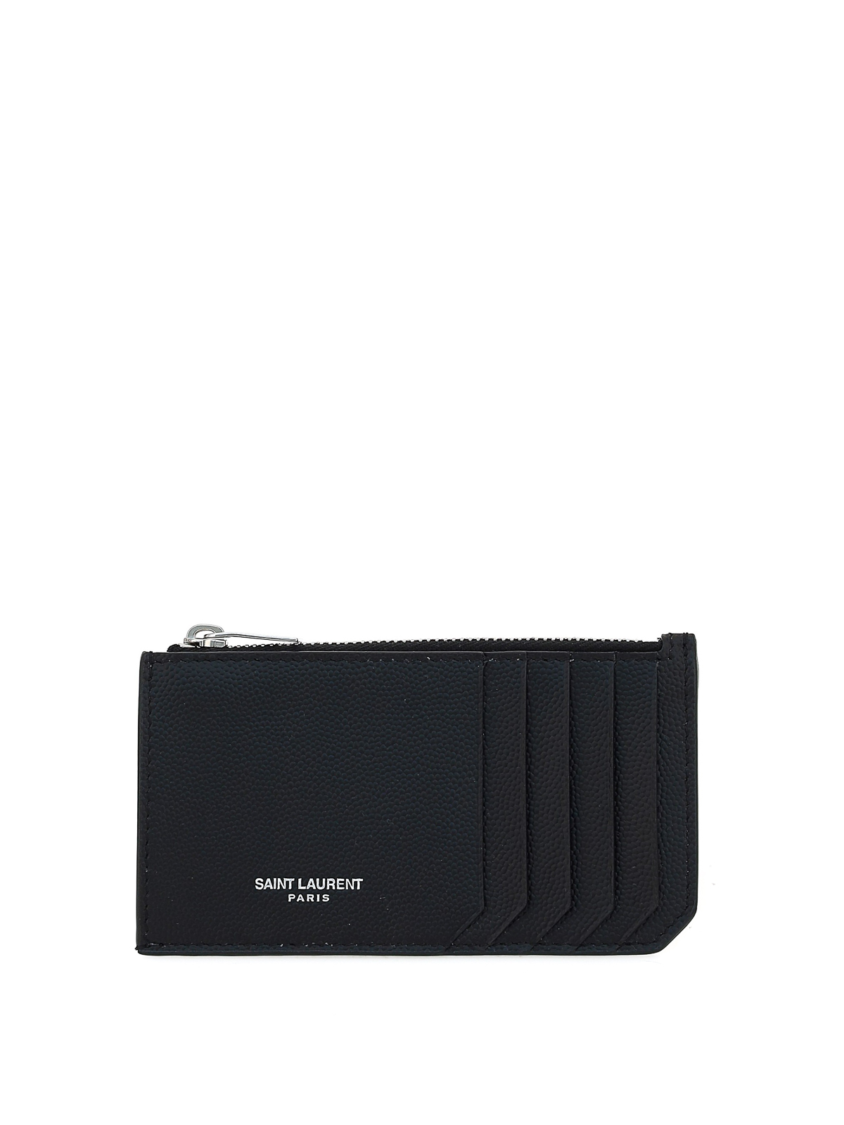 saint laurent grained leather card holder