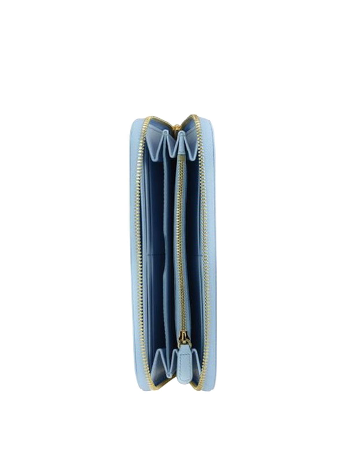 salvatore ferragamo portafoglio gancio in pelle azzurra salvatore ferragamo portafoglio gancio in pelle azzurra