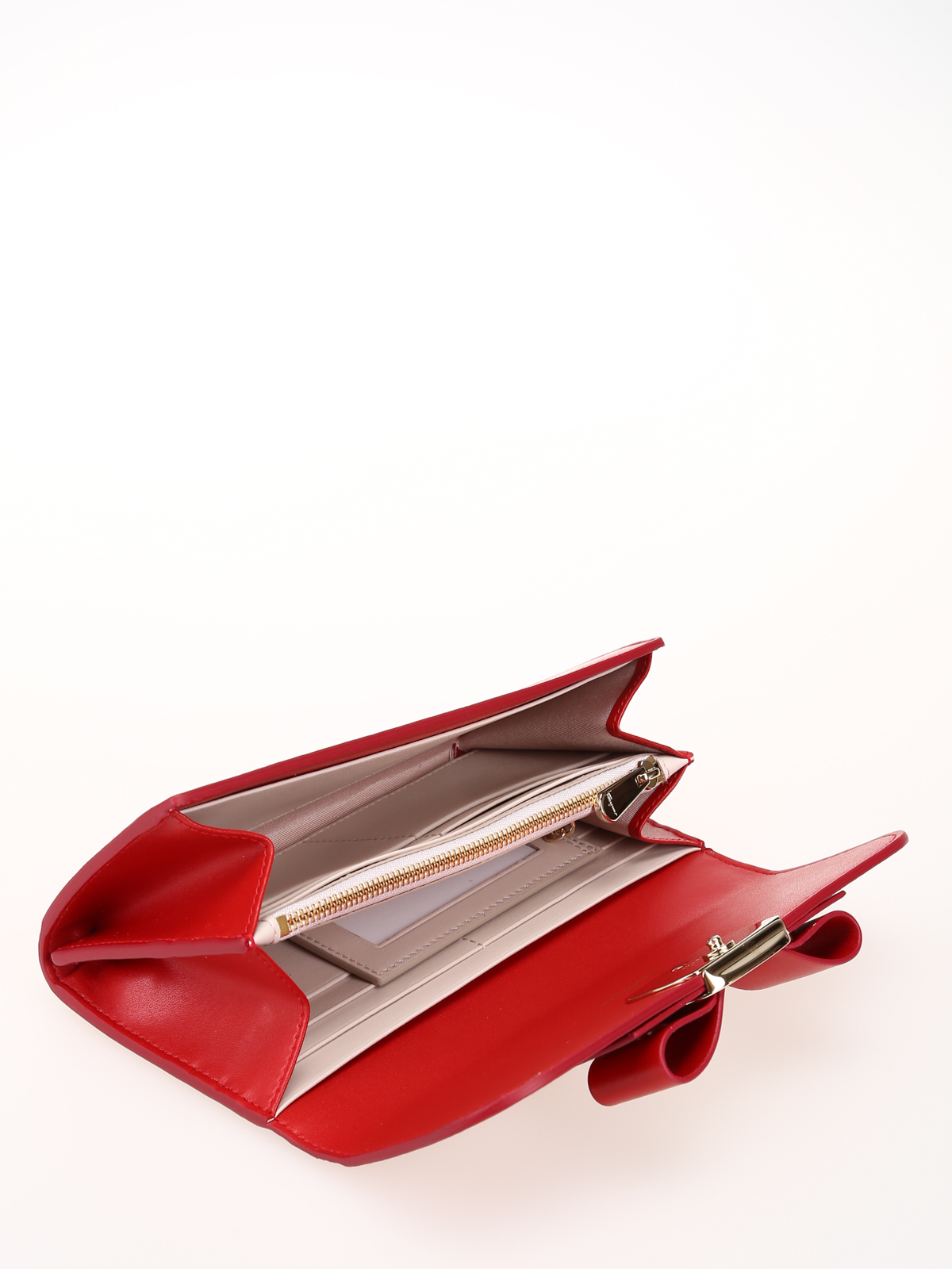 Wallets & purses Salvatore Ferragamo - Vara bow continental red 