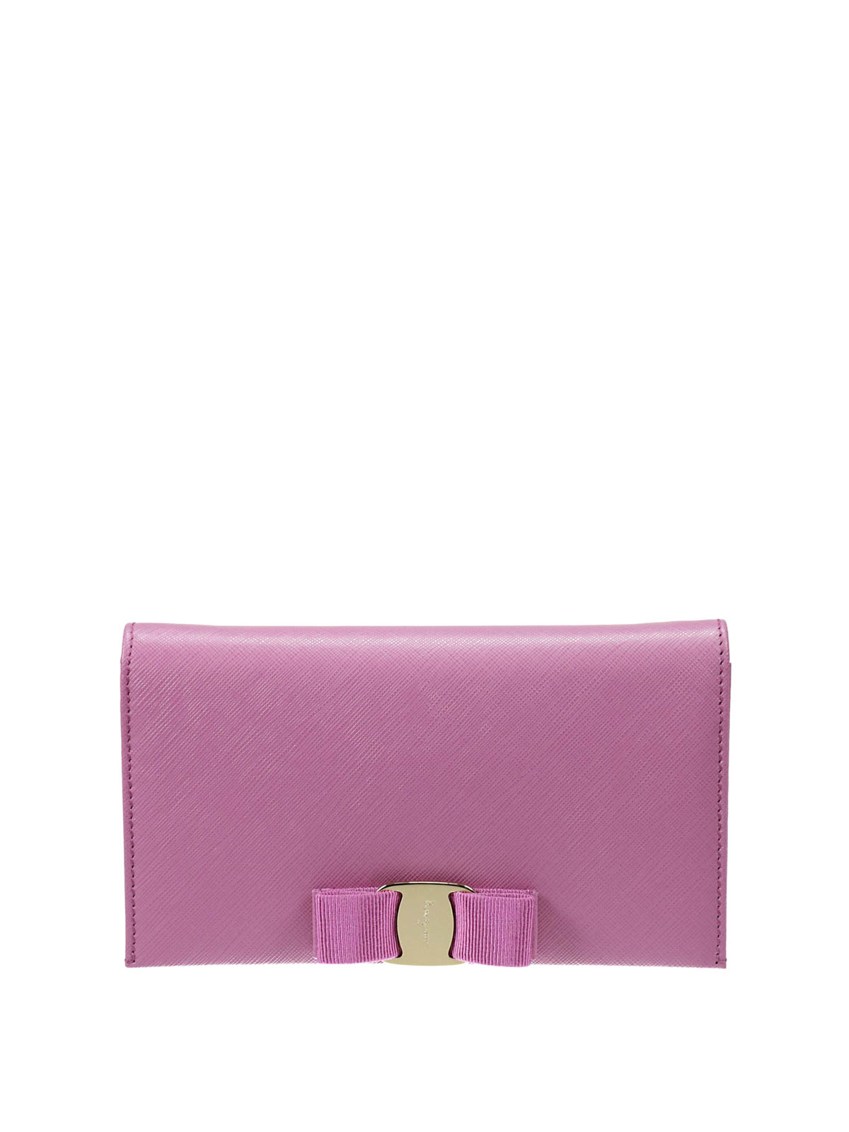 Salvatore Ferragamo - Miss Vara bow saffiano mini clutch - clutches - 62766122B850