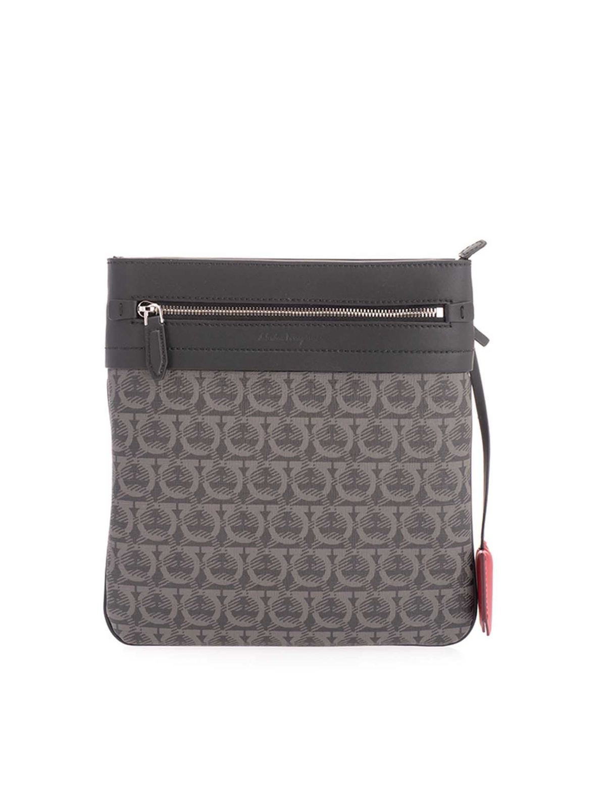 Cross body bags Salvatore Ferragamo Gancini shoulder bag in black and