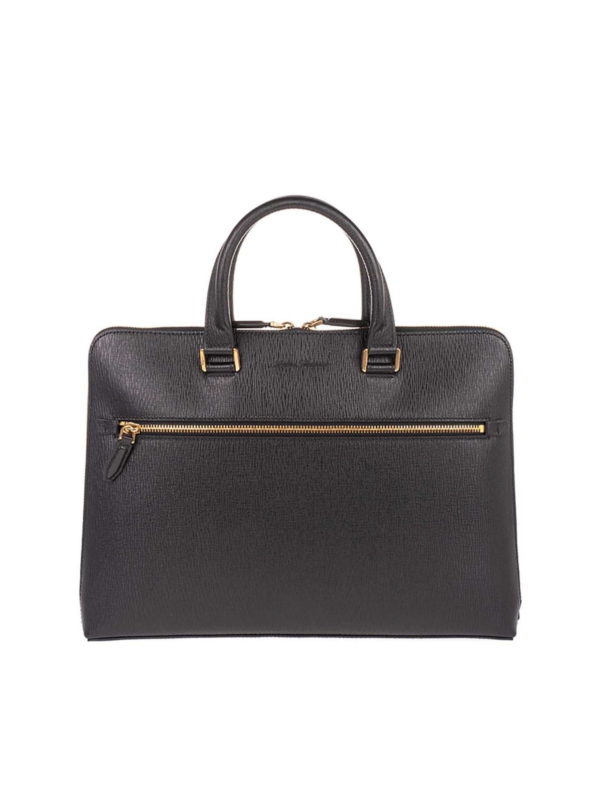 Laptop bags & briefcases Salvatore Ferragamo - Business bag in black ...