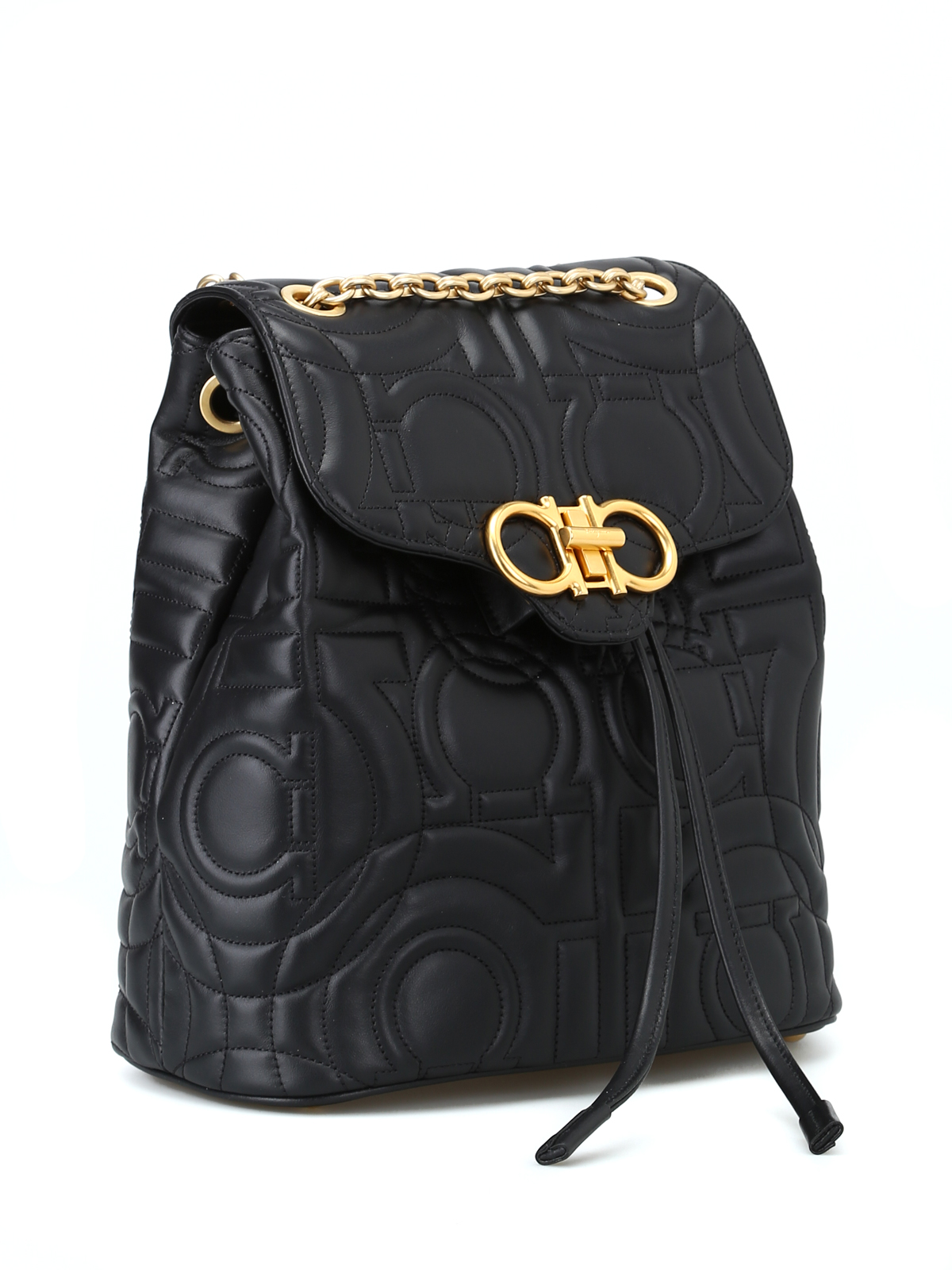 Backpacks Salvatore Ferragamo - Gancini quilted small backpack ...