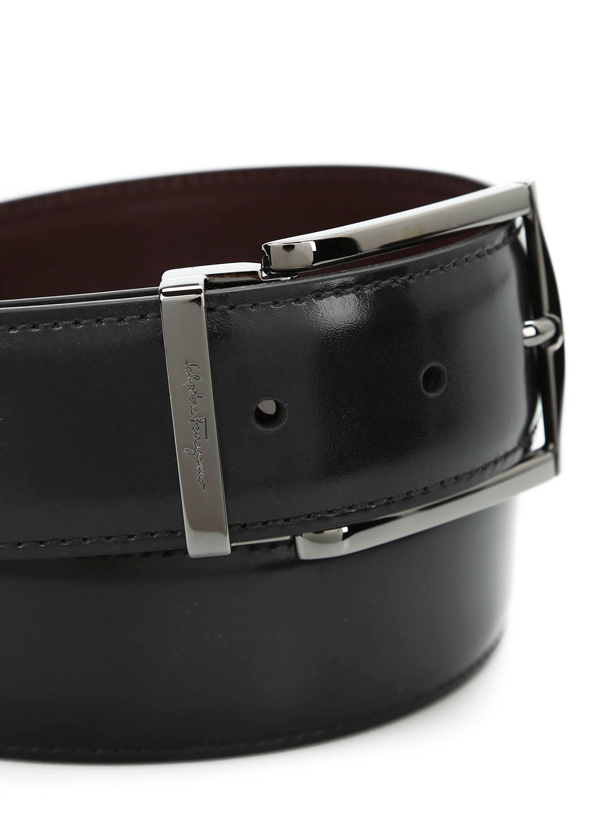 Salvatore Ferragamo - Leather reversible belt - belts - 679497644493