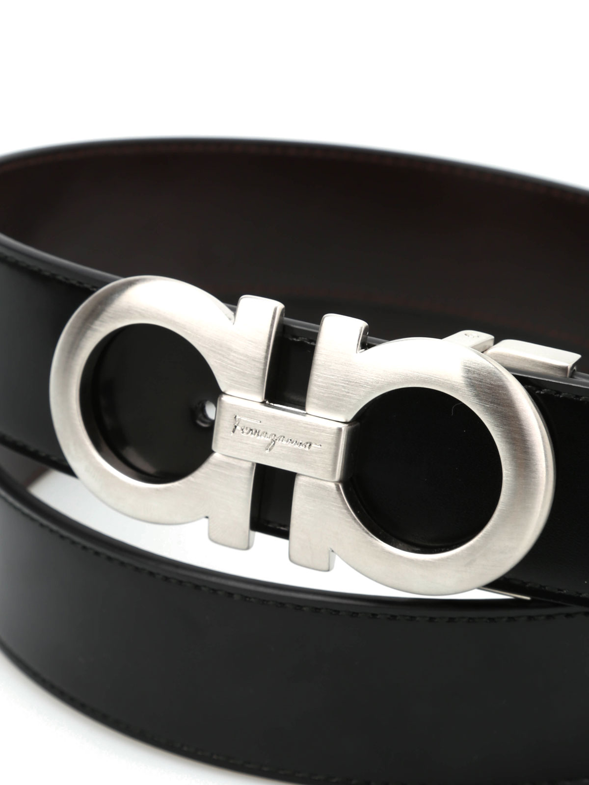 Elegancia complemento Dictado Cinturones Salvatore Ferragamo - Cinturón Negro Para Hombre -  675542312615001