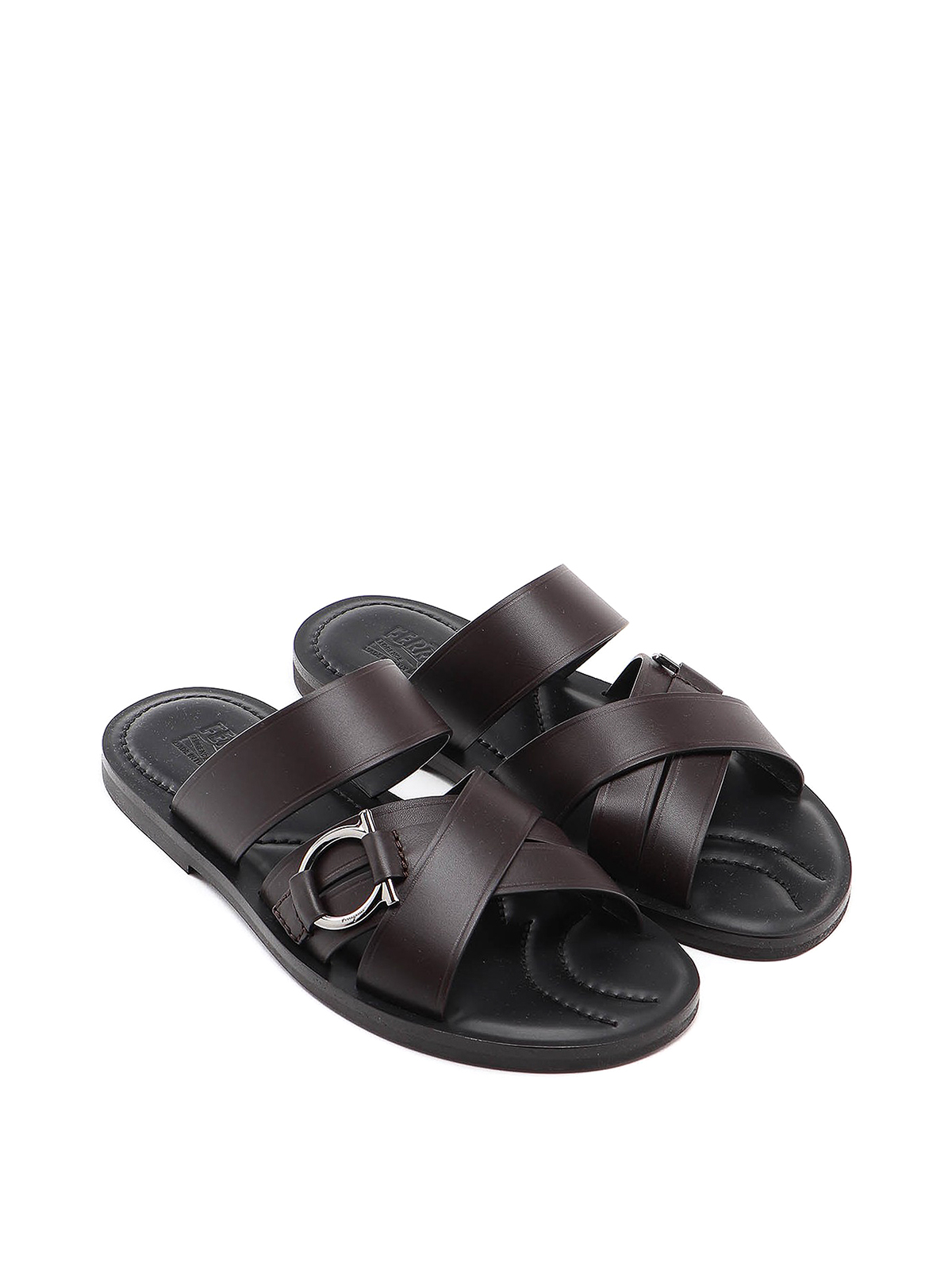 Sandals Salvatore Ferragamo Black size 9 US in Rubber - 25253177