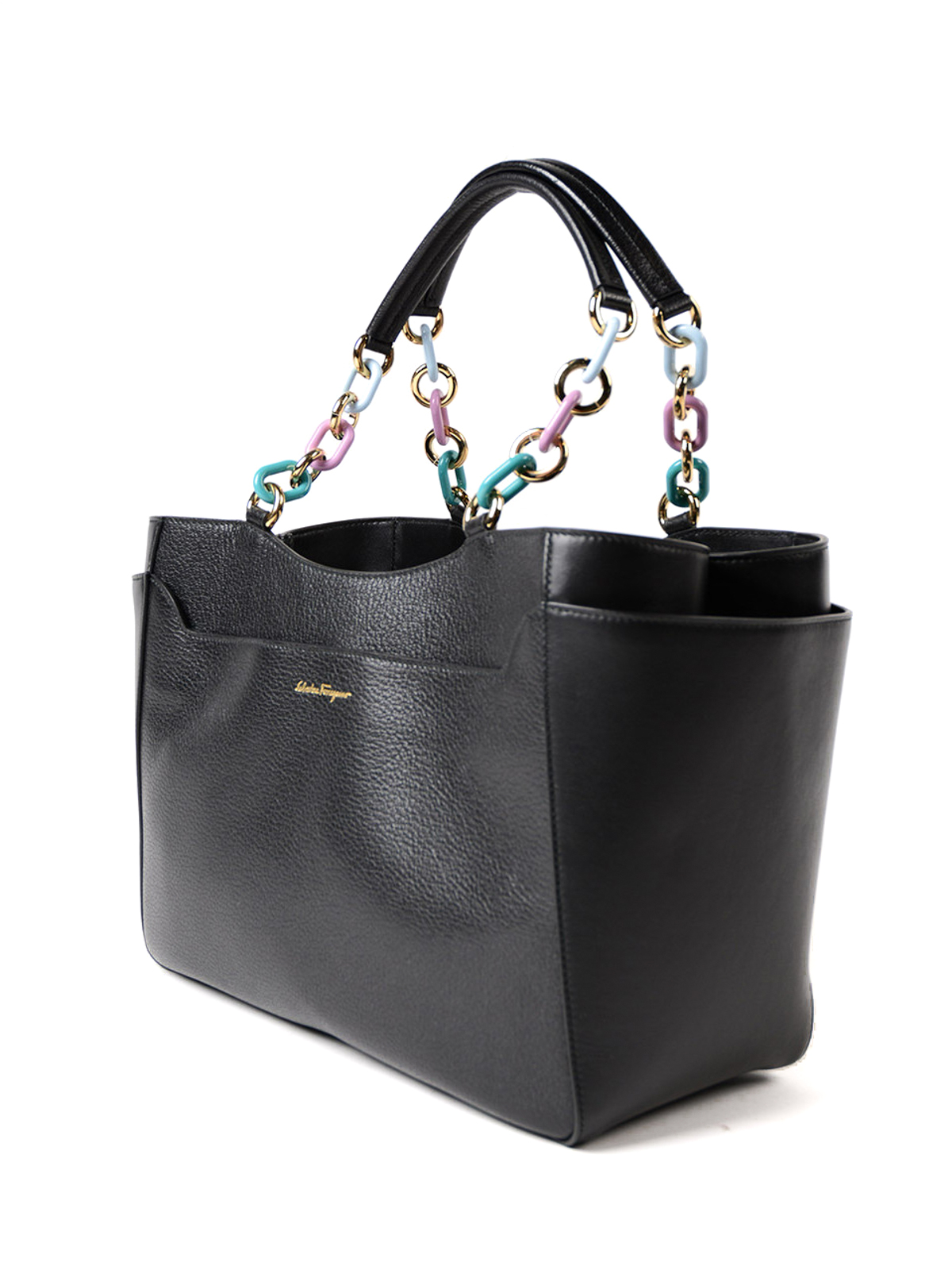 chain handle tote