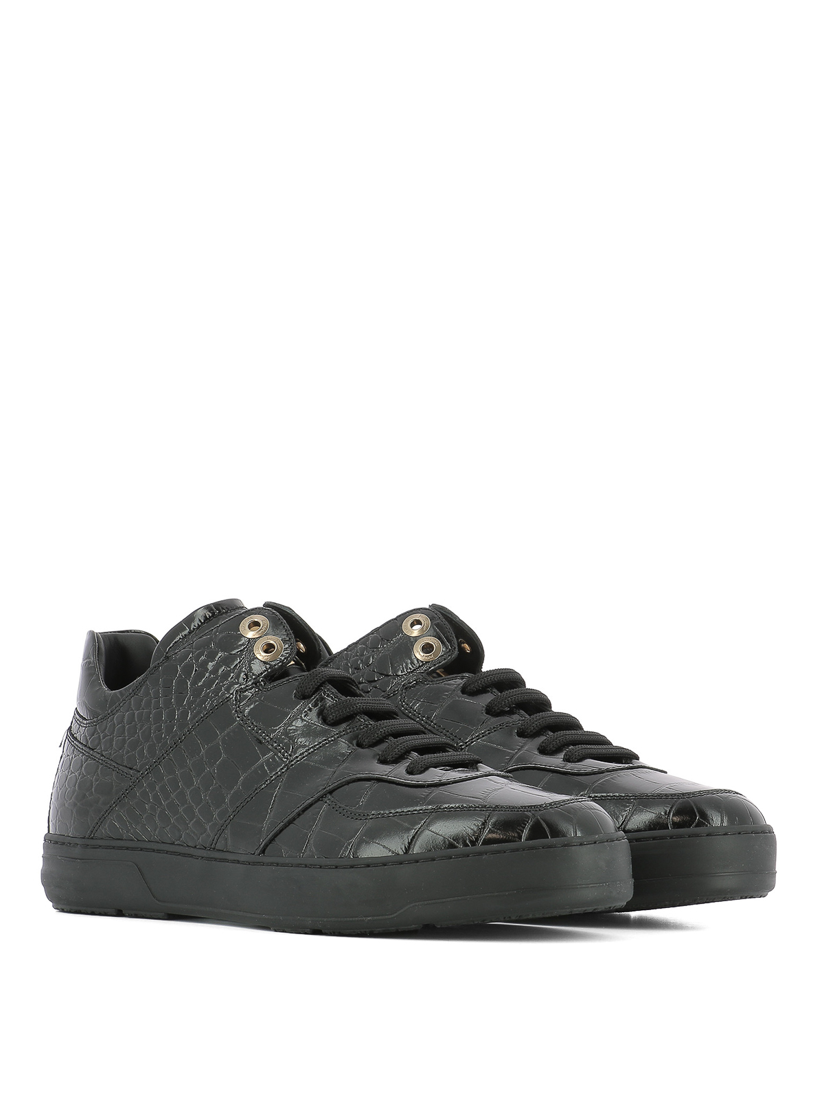 Trainers Salvatore Ferragamo - Monroe croco print leather sneakers - 673357