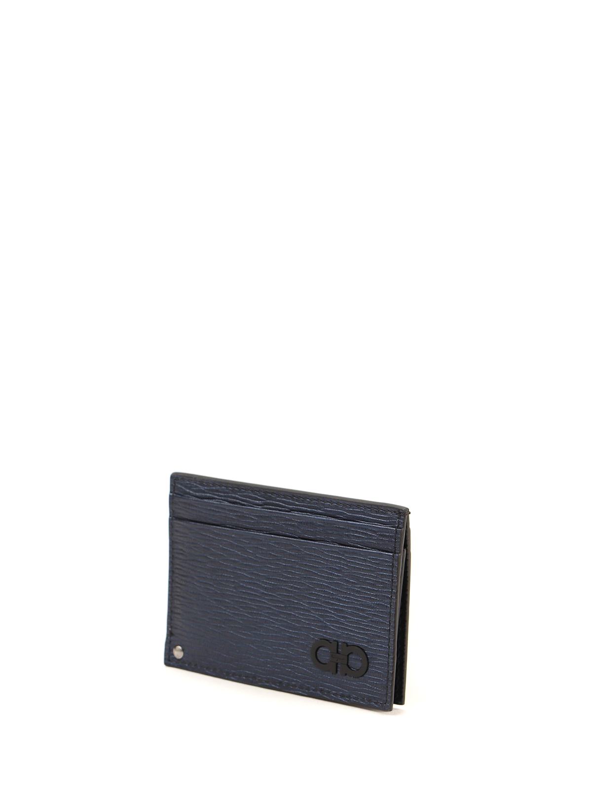 Womens Accessories Wallets and cardholders Ferragamo Leather Black Wallet In Hammered Calfskin 