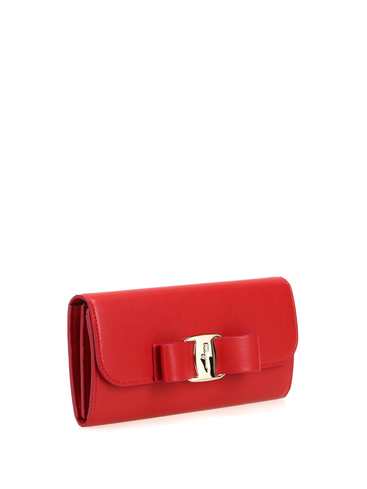 Wallets & purses Salvatore Ferragamo - Vara bow continental red 