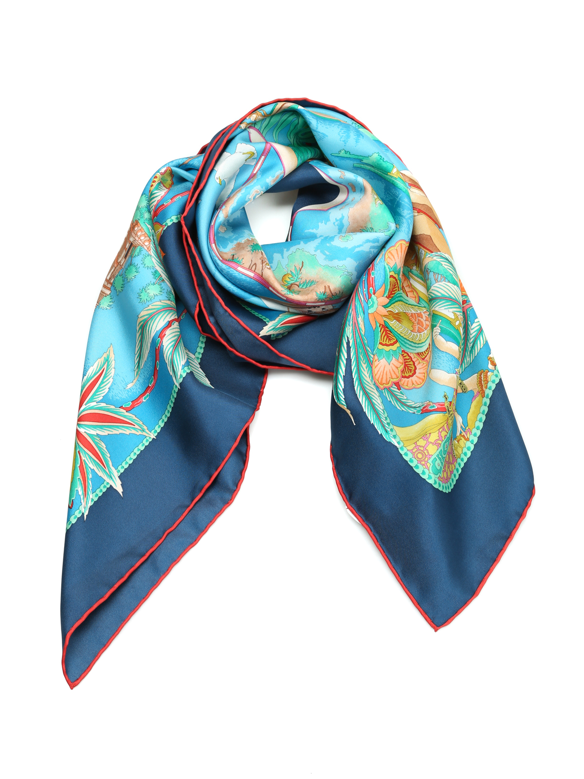 Scarves Salvatore Ferragamo - Sea voyage silk foulard - 655171316938