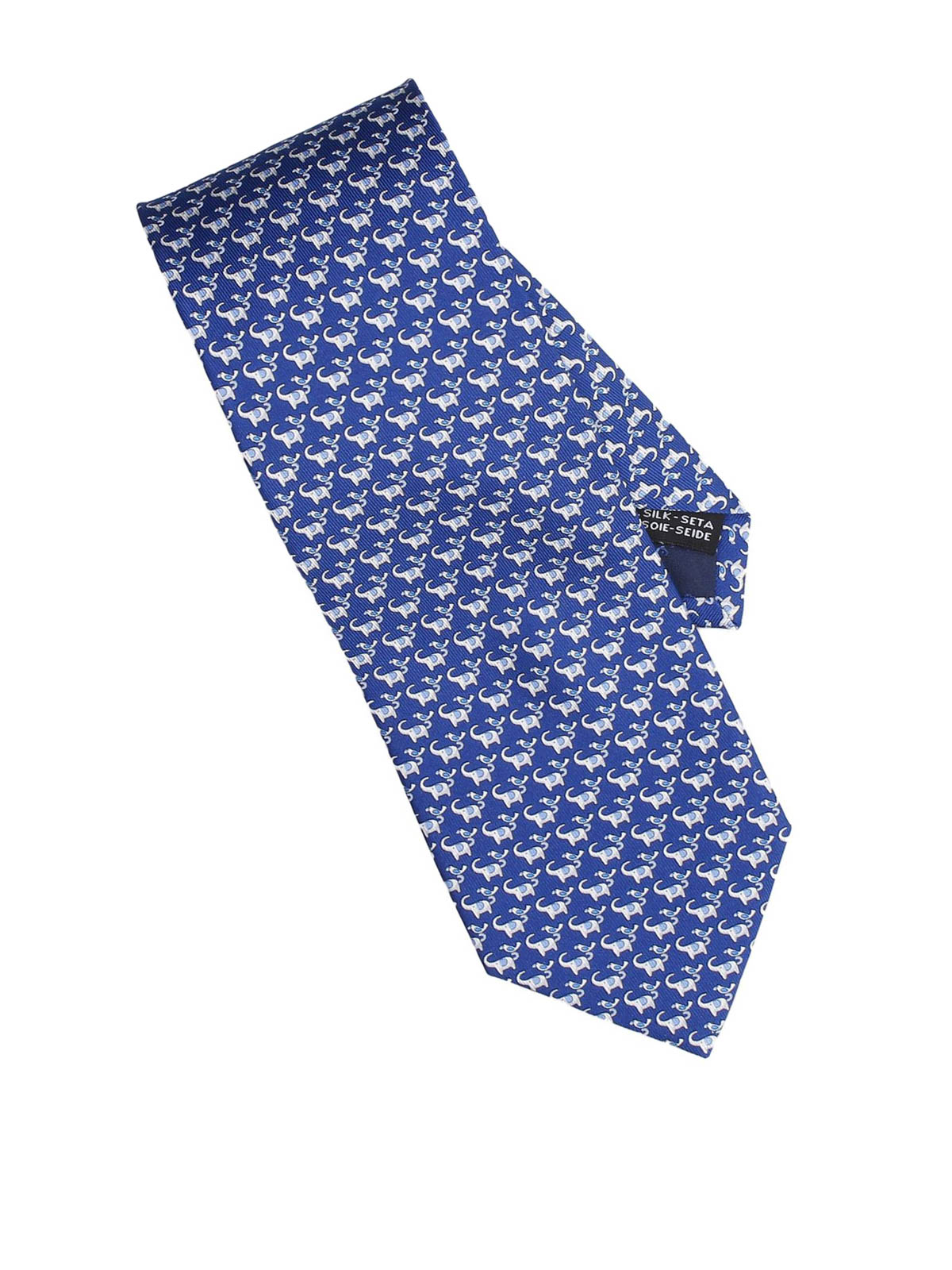 Ties & bow ties Salvatore Ferragamo - Elephant print silk tie ...
