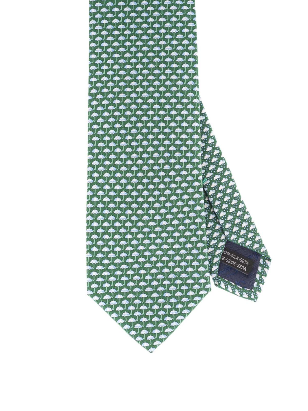 Ties & bow ties Salvatore Ferragamo - Weather tie in green - 732995