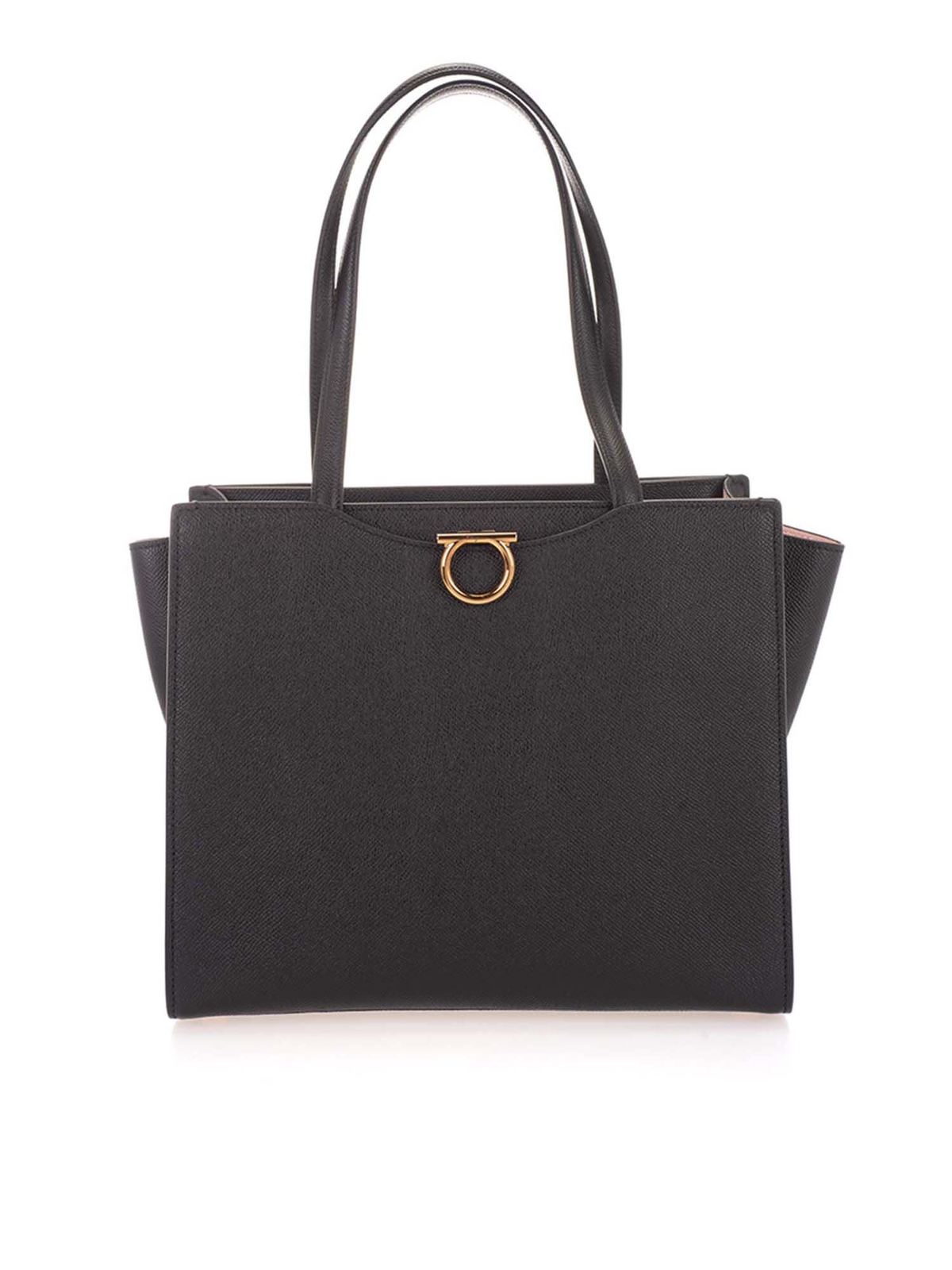 ferragamo gancini tote bag