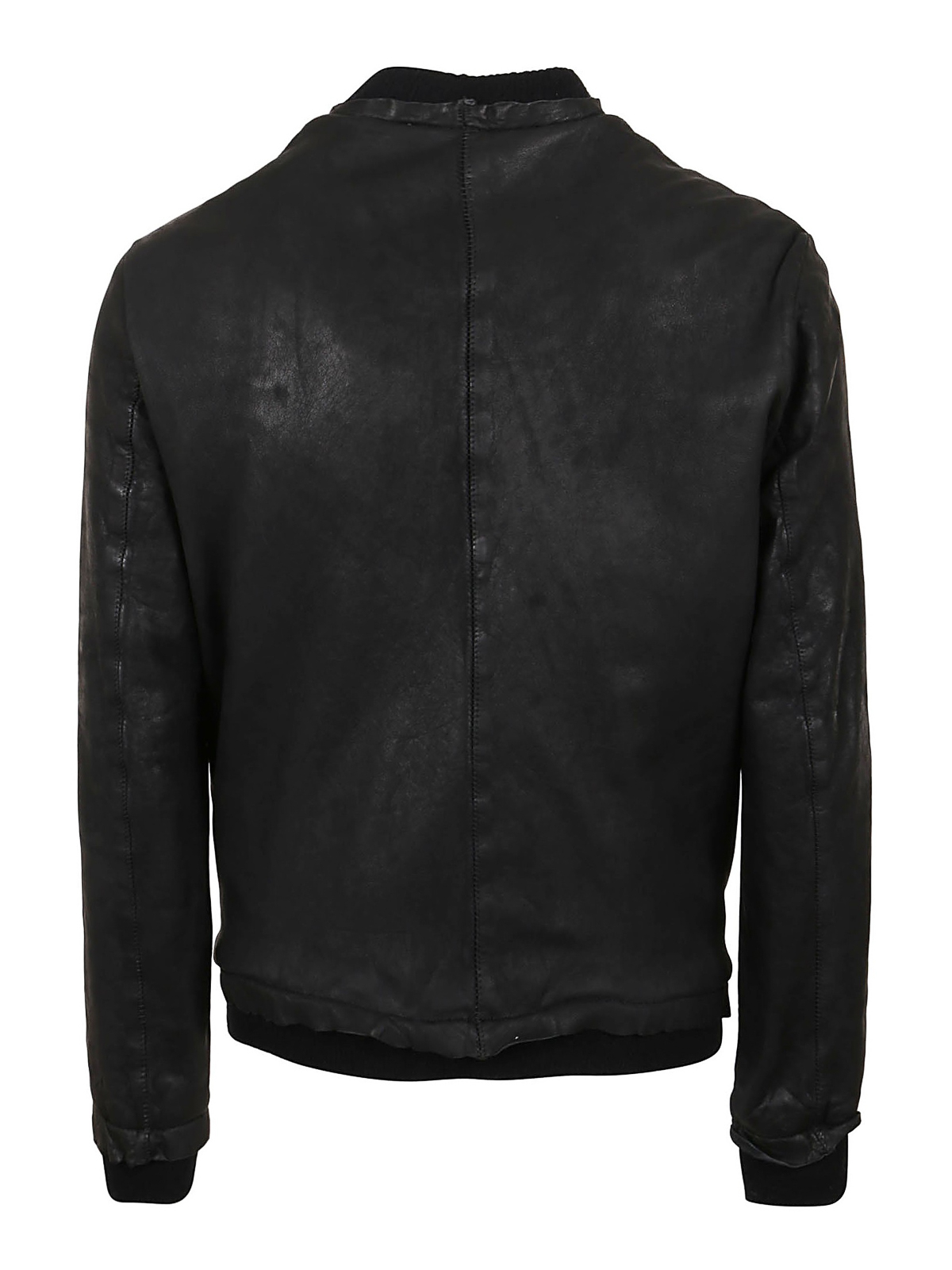 Leather jacket Salvatore Santoro - Calfskin bomber jacket - 39531UBLACK