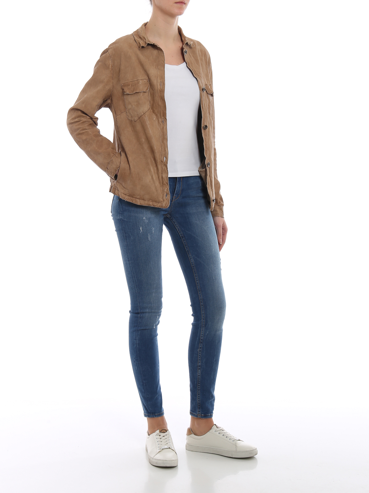 Salvatore Santoro Leather Jacket in Brown Womens Clothing Jackets Leather jackets 
