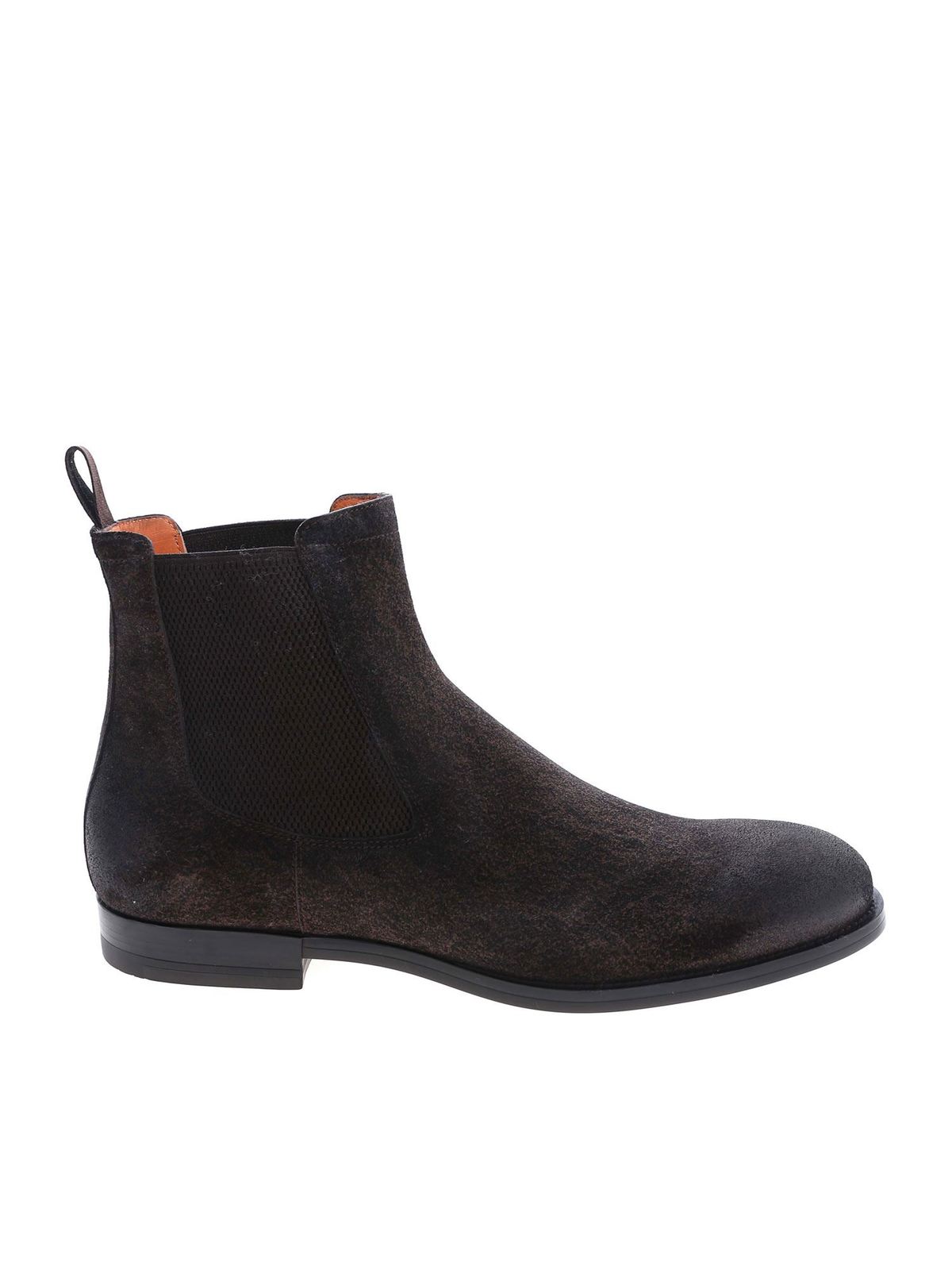 santoni chelsea boots suede