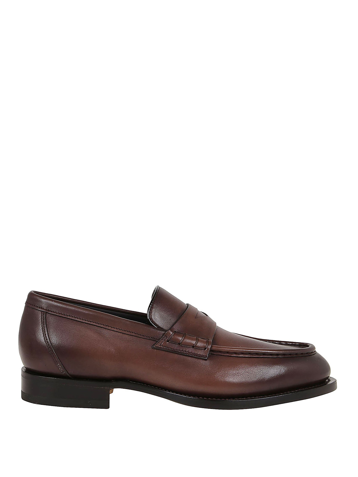 santoni leather slippers